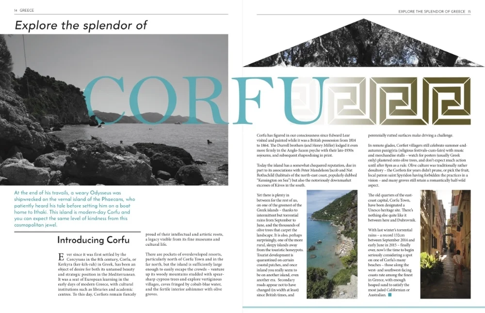 ESCAPE Travel magazine spread