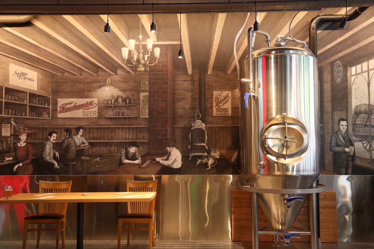 This mural doubles as an "I-Spy". Try and find all 20 hidden items.