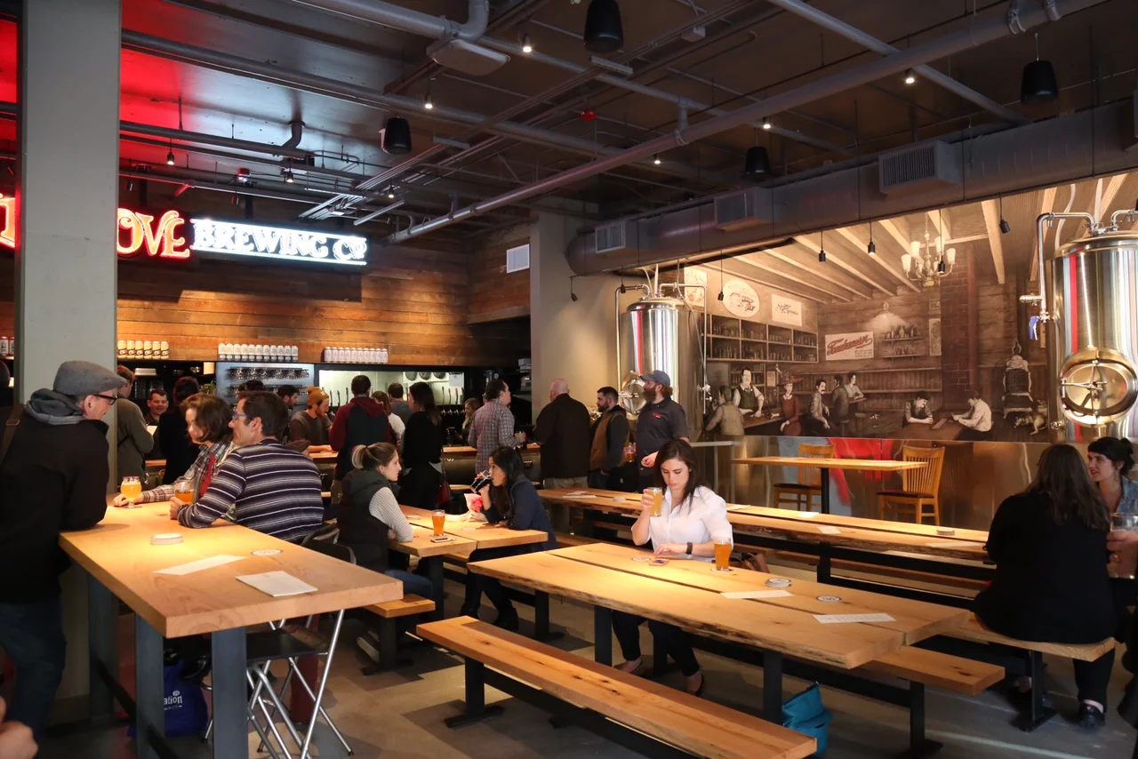 Communal tables are great for making new friends. 