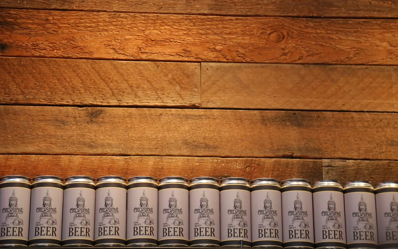 Old style beer cans.