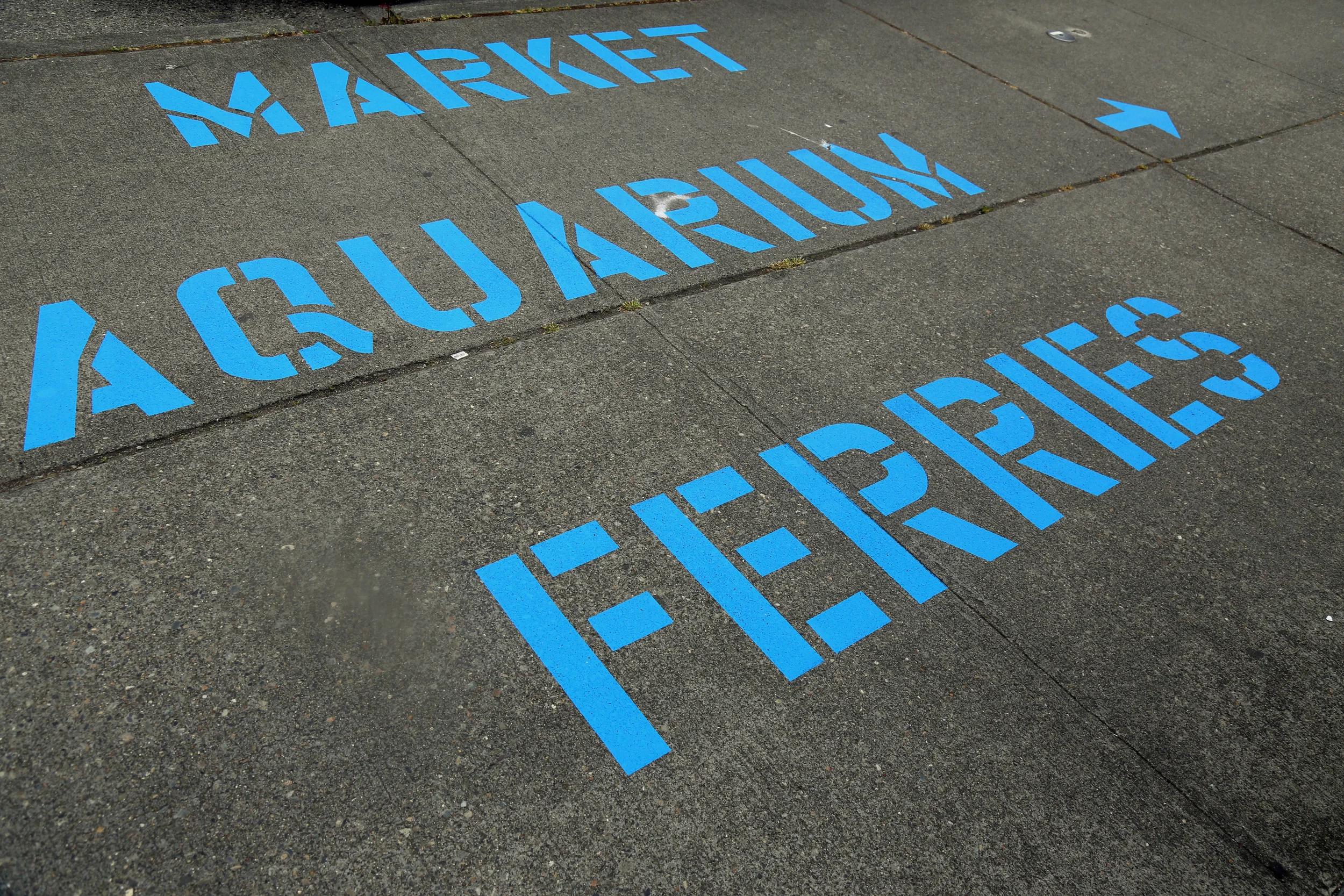 Sidewalk signs so you don't get lost.