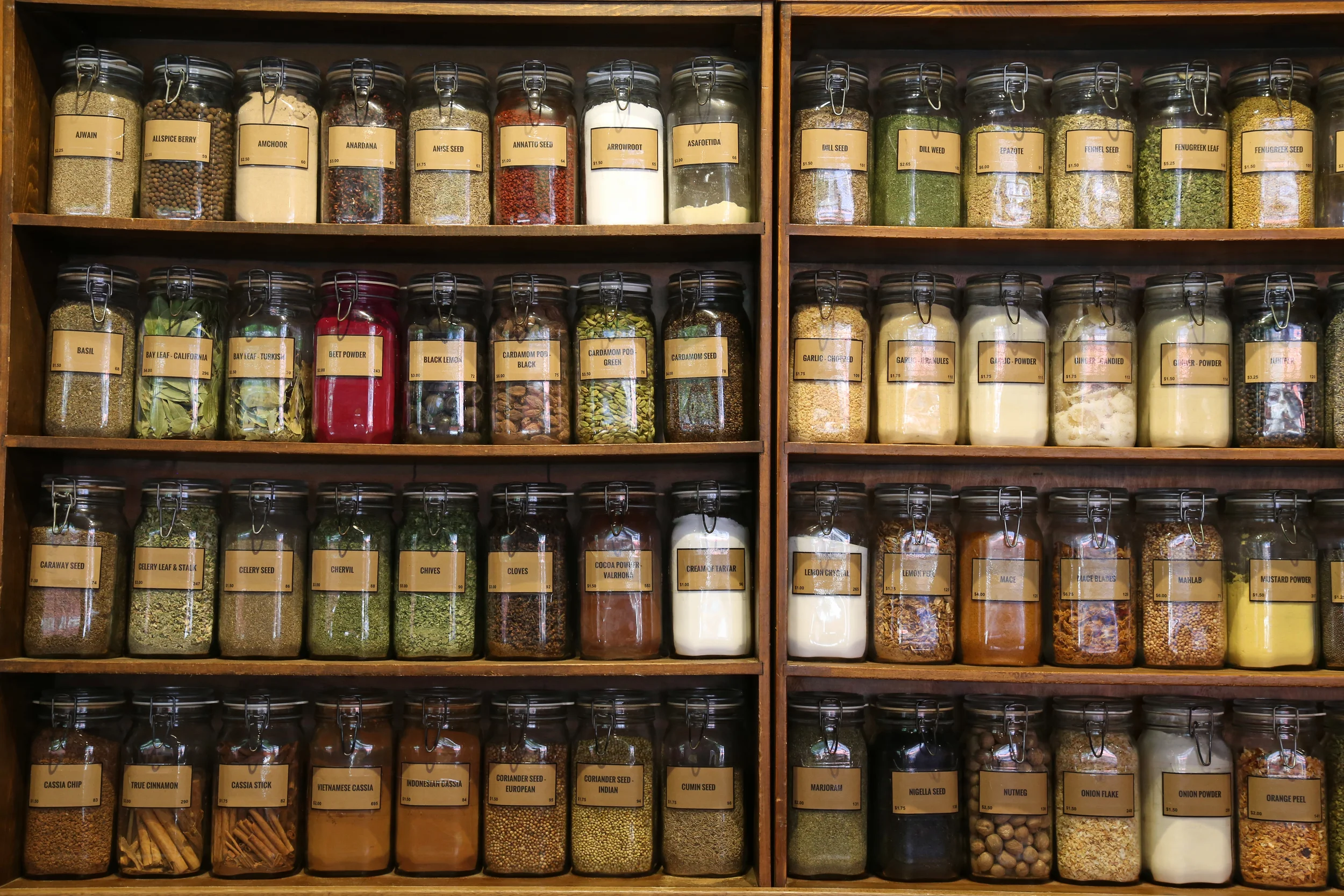 Every spice you could possibly need and ones you didn't know you needed.