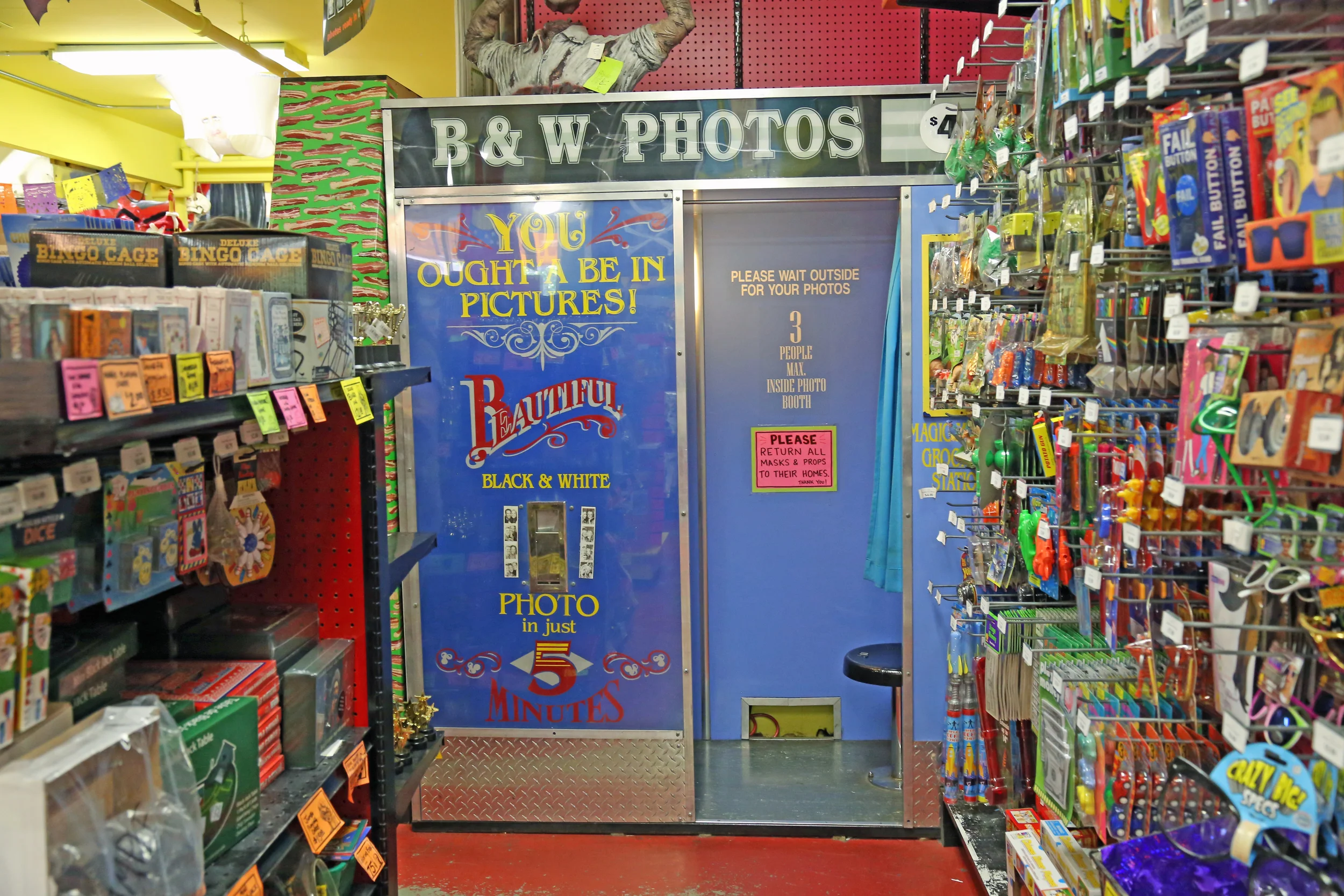 The photobooth at Archie McPhee