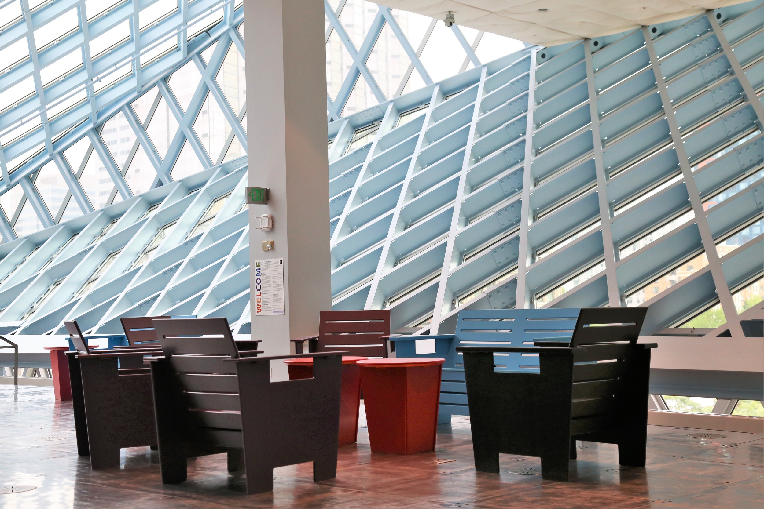 You'll find many places to sit quietly and work or read.