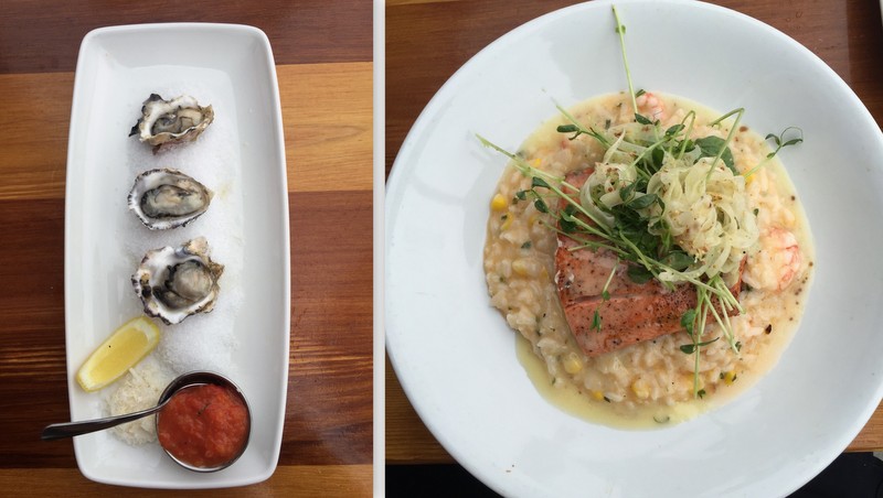 Oysters and salmon at Shelter