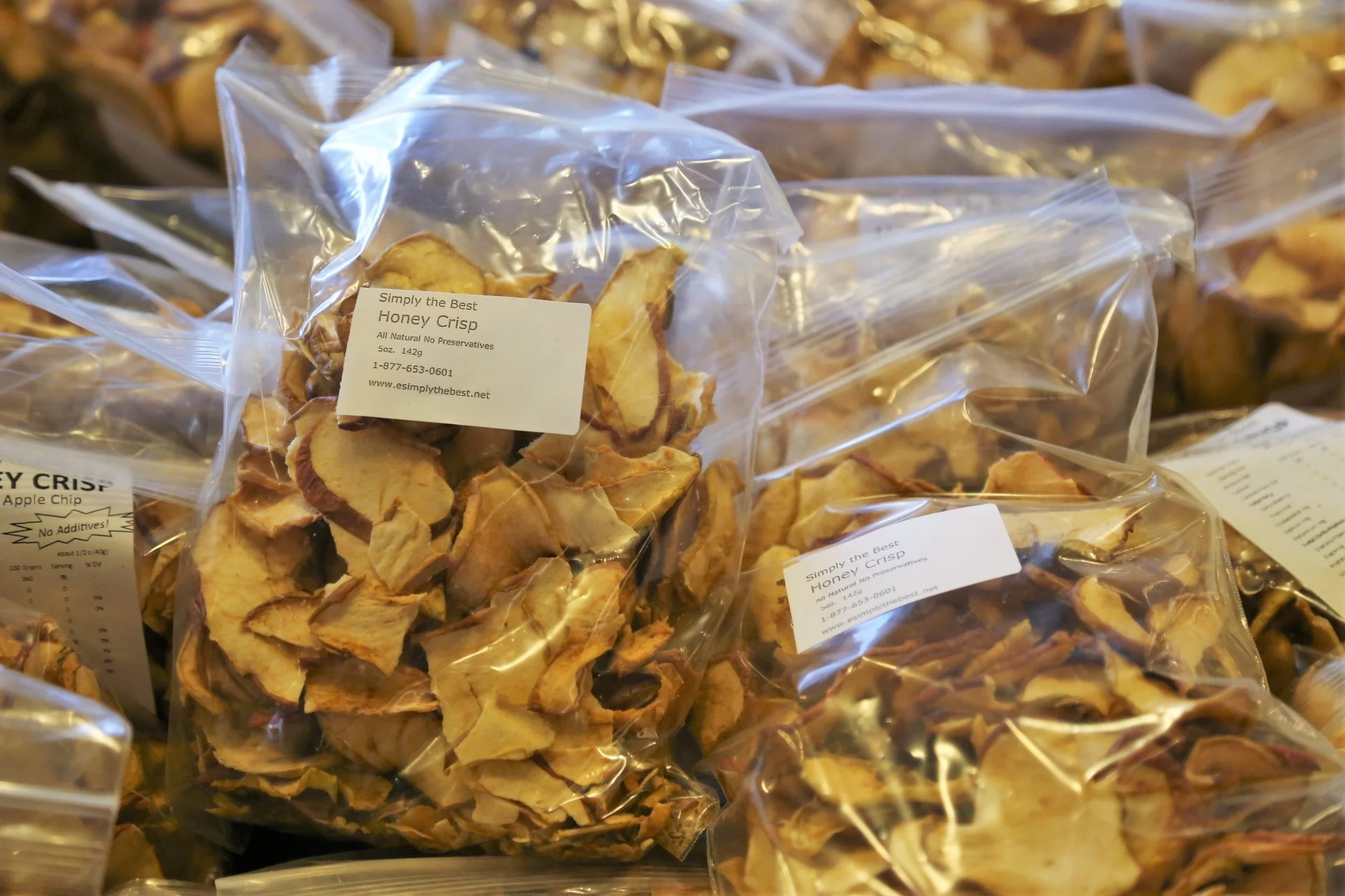 No sugar added Apple Chips from Simply the Best Dried Fruit