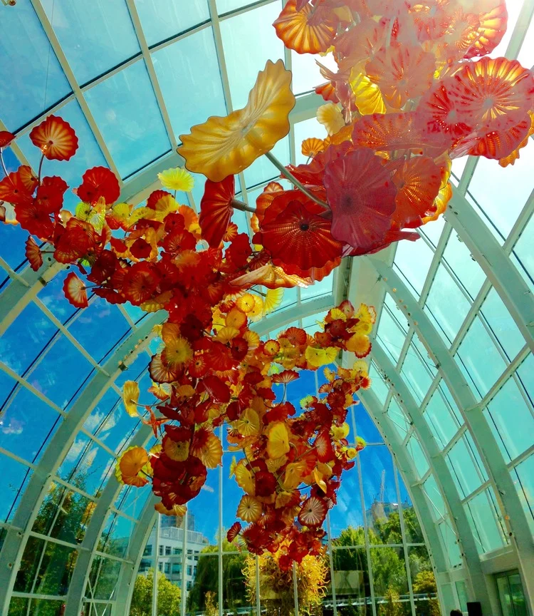 One of the many spectacular Chihuly pieces in Seattle Center