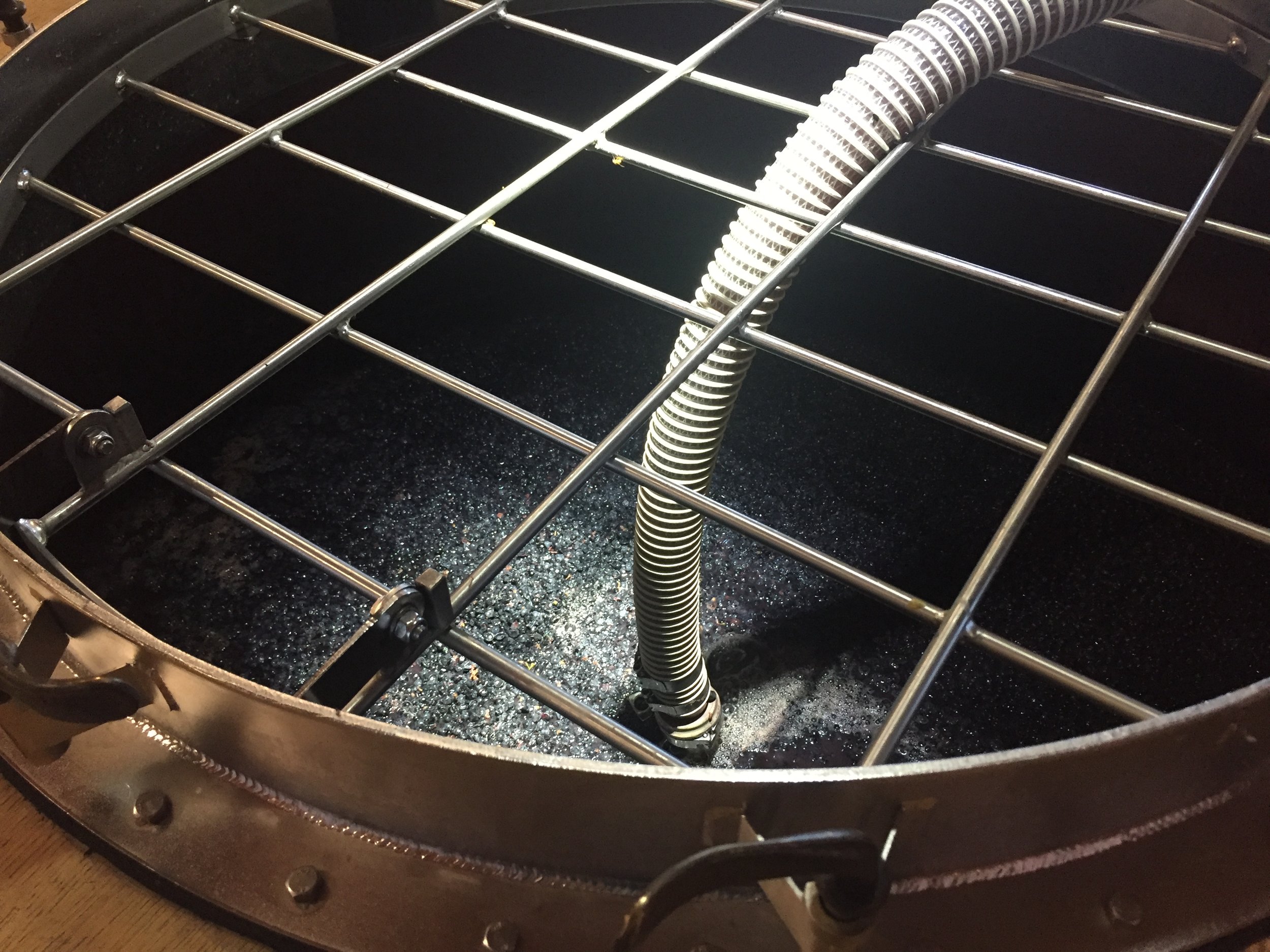 The pump-over method keeps the “cap” moist and healthy during primary fermentation.