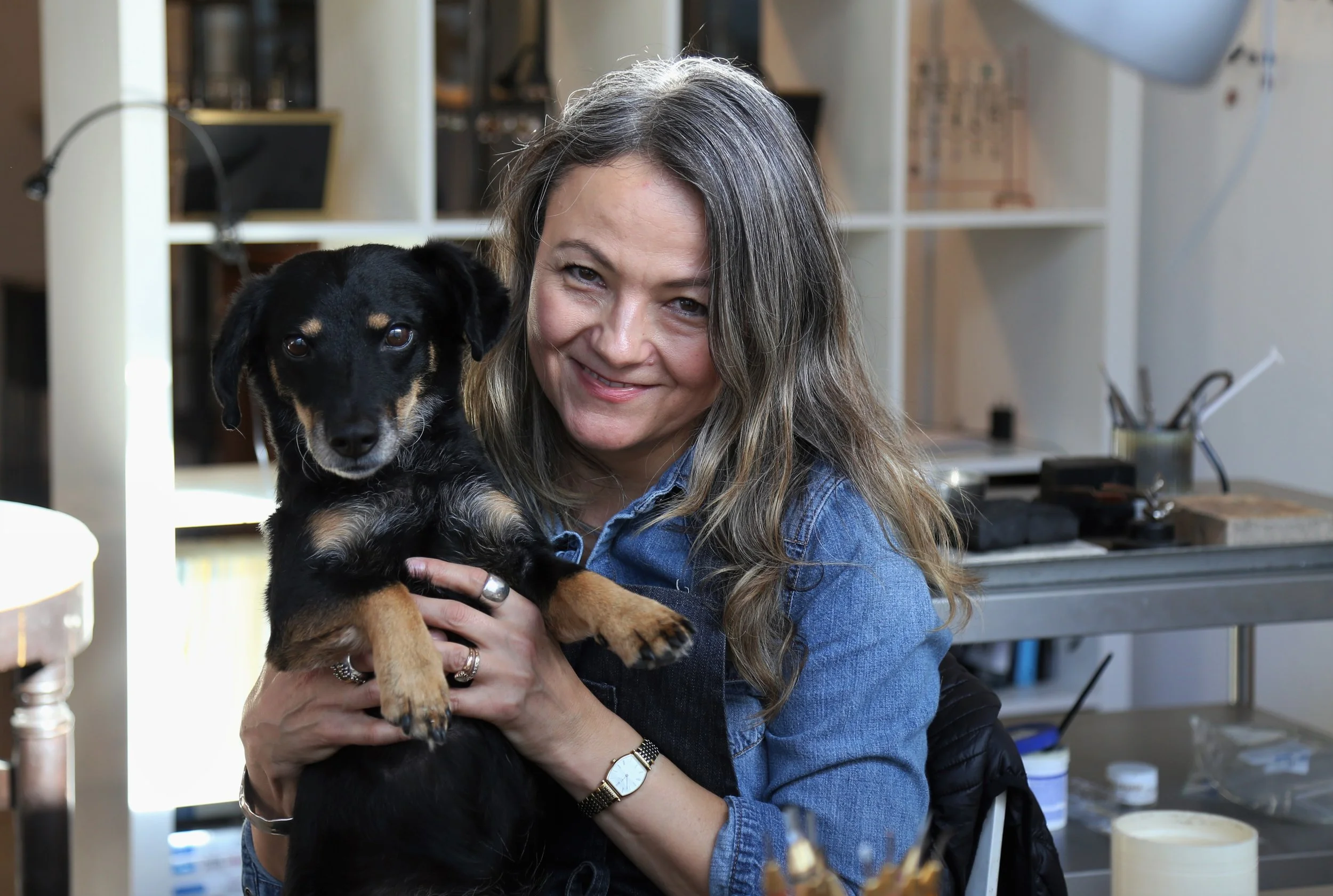 Joanna and her dog, Mandy!