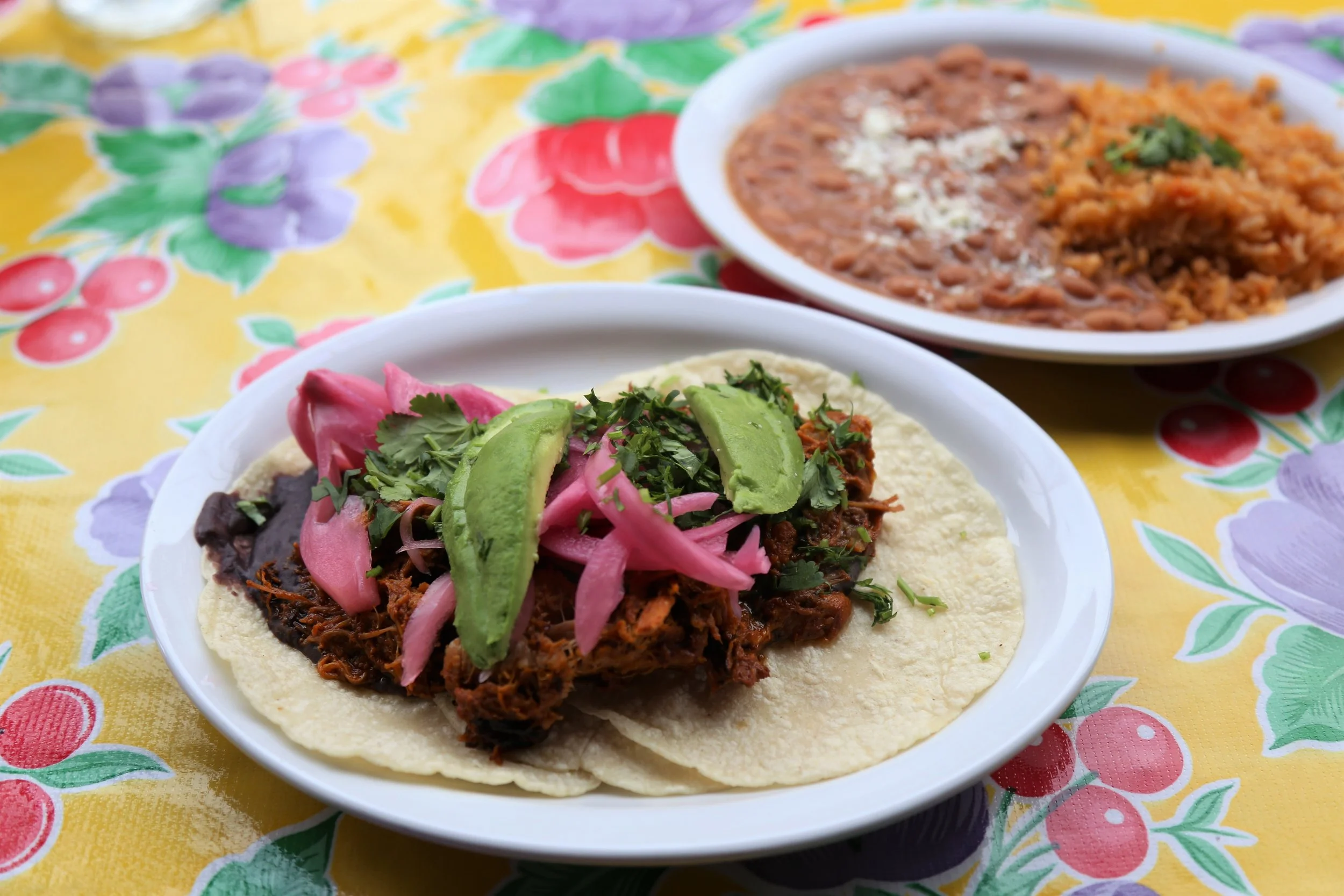 Pork tacos from Fonda La Catrina