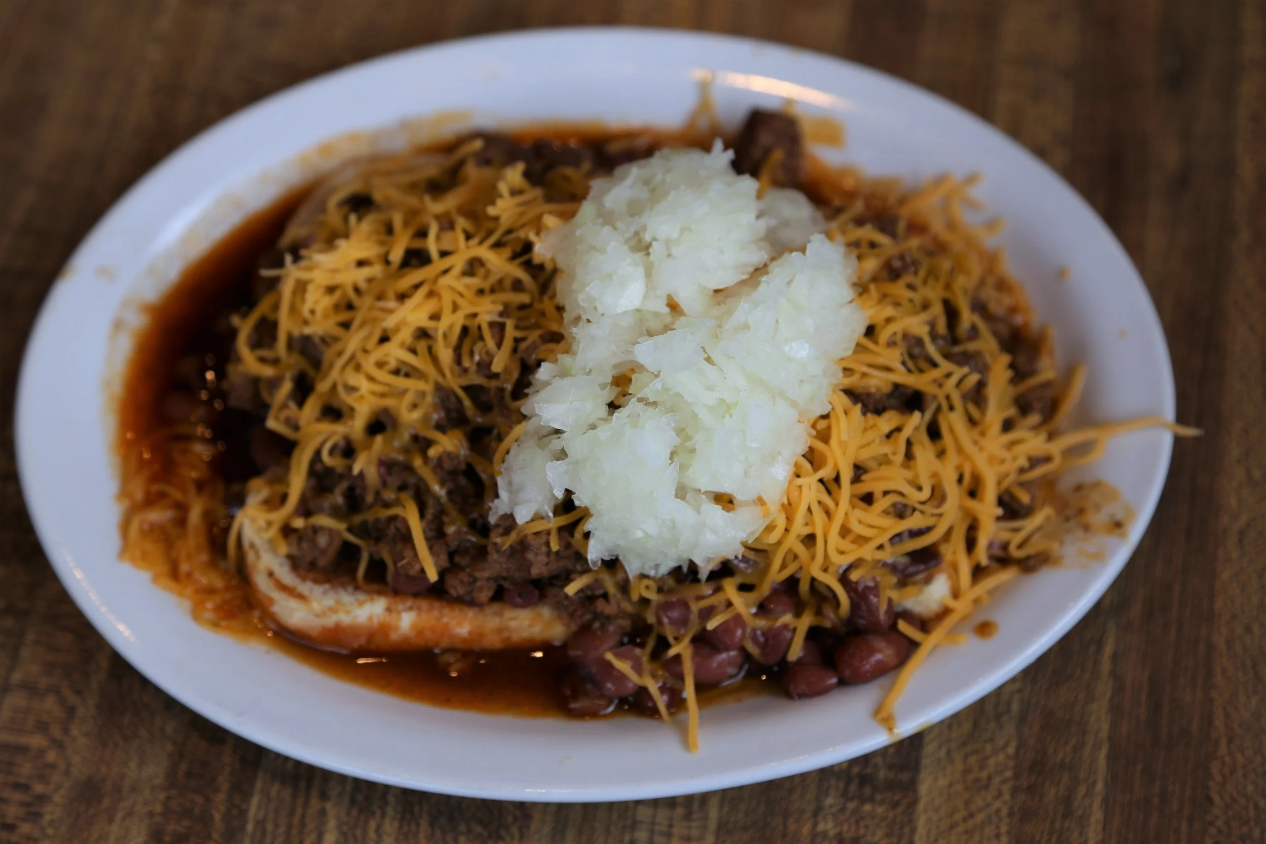 Messy but delicious - Mike's chili dog