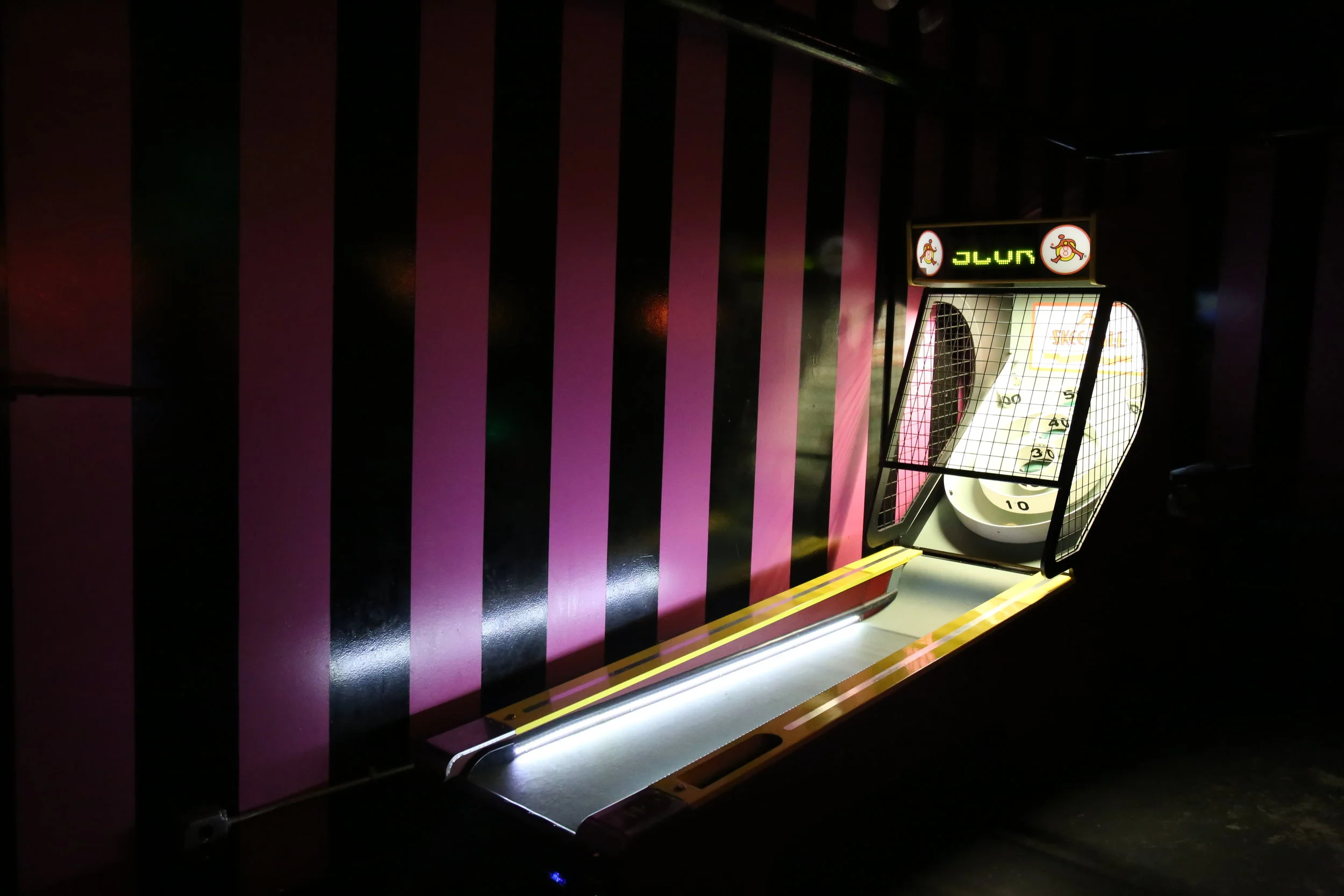 Skee ball at the Unicorn