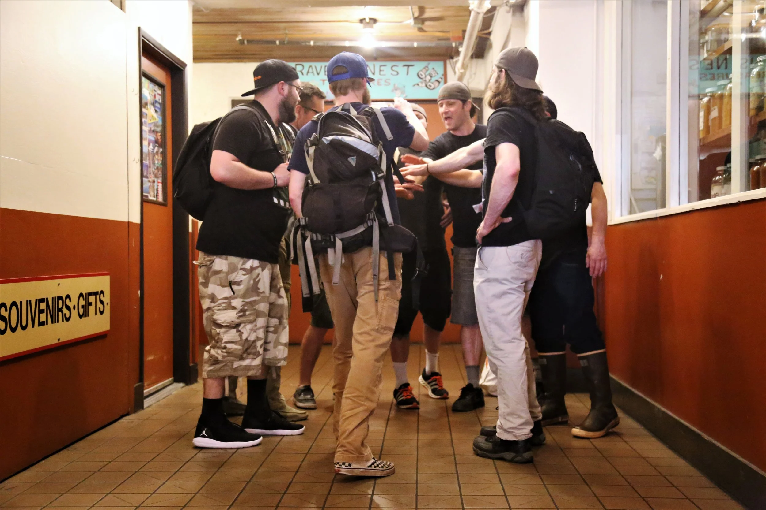 End of the night huddle