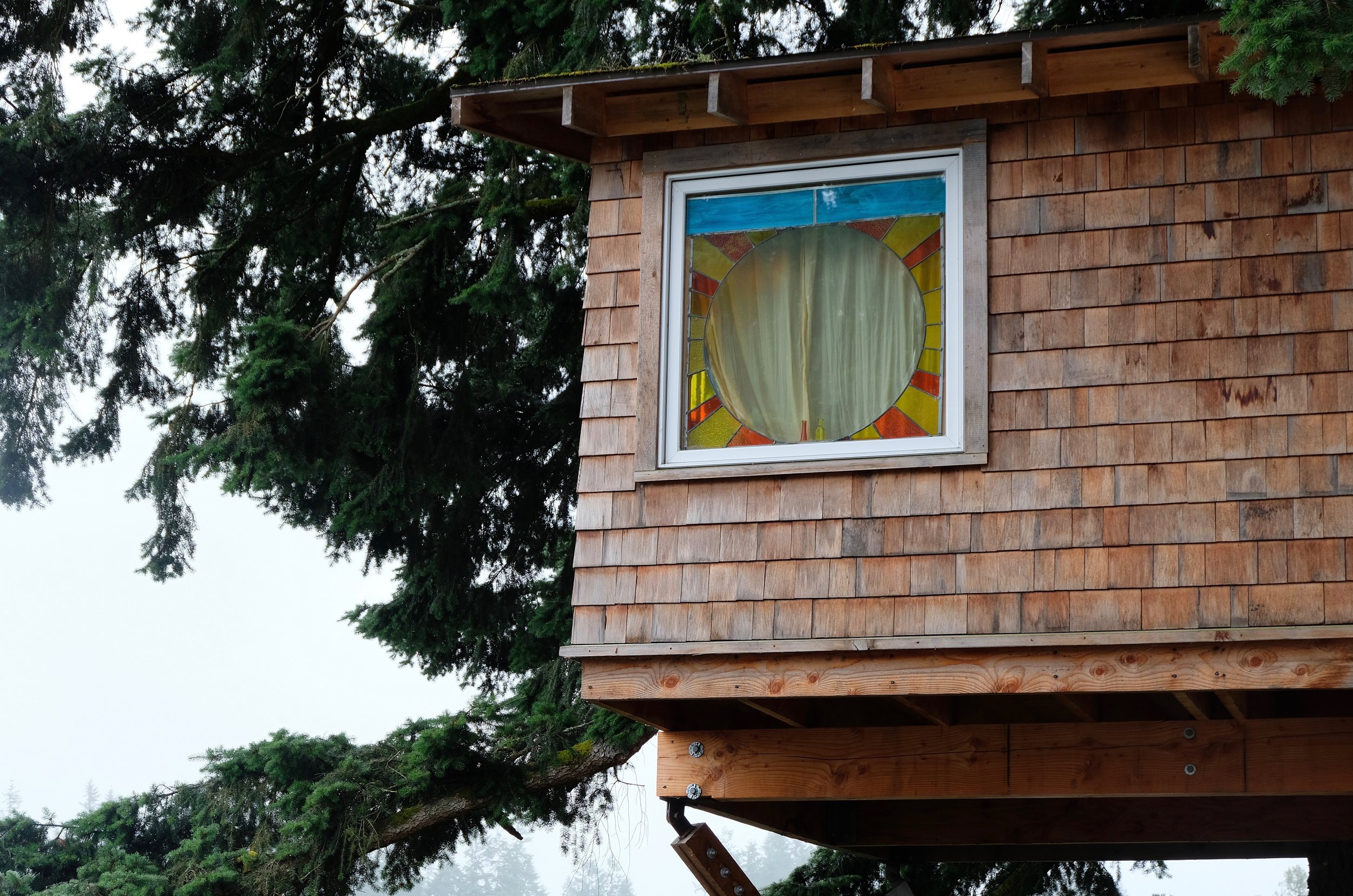 Beautiful stained glass window gives The Nest additional character!