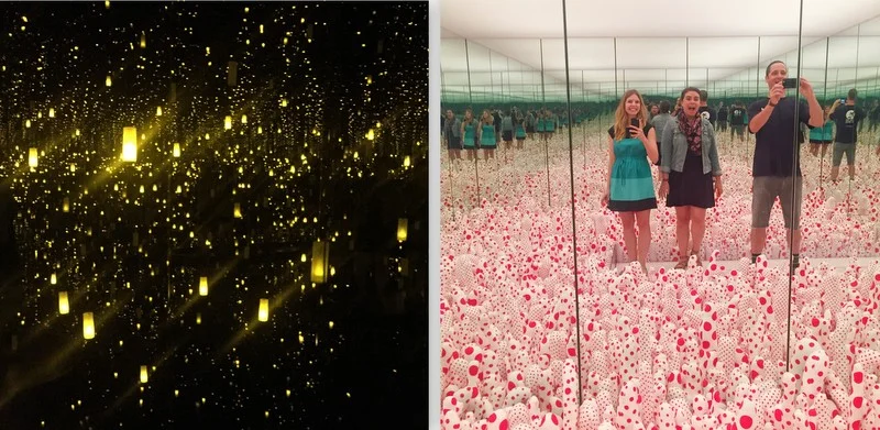 The twinkle light room and the polka dot tubers room