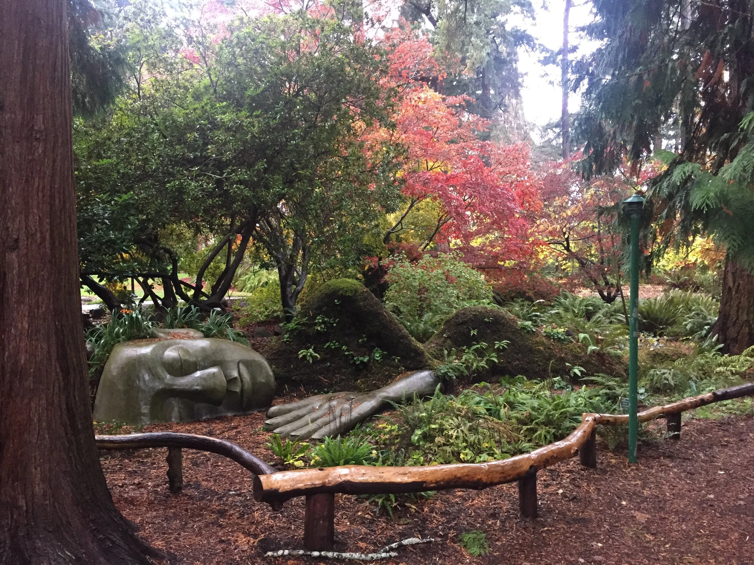 The sleeping moss lady at Beacon Hill Park