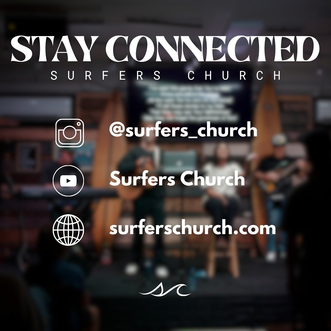 Stay connected with all things Surfers Church! Our instagram will keep you up to date on all things happening at the church. 
Can&rsquo;t make it on a Saturday night?
We livestream our weekend services on YouTube every Saturday night!

Surfers Church