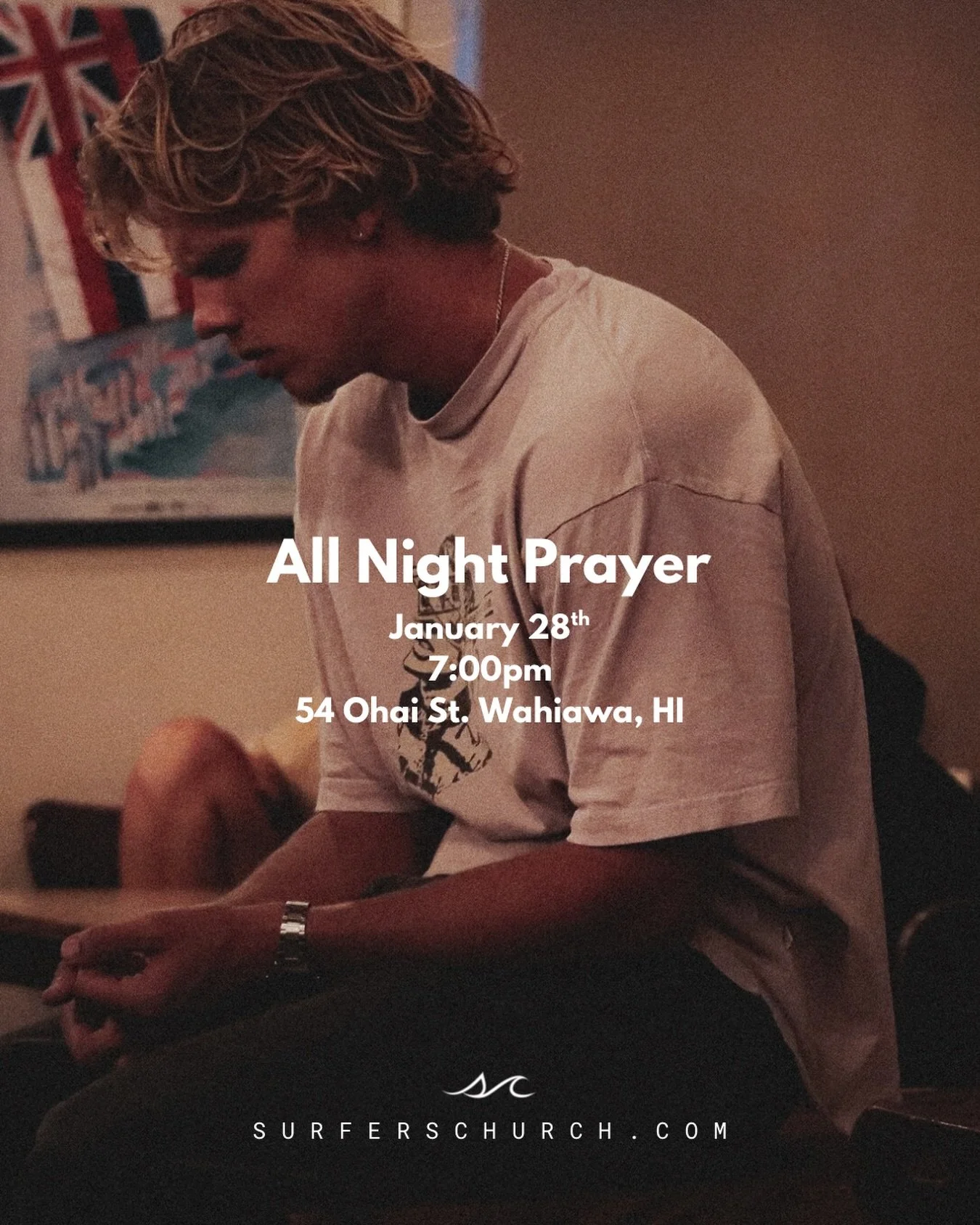All Night Prayer is coming up in just ONE WEEK!!! 
We will be kicking the night off with a time of praise and worship at 7pm. Following that we will send teams out every hour to pray over the streets of Wahiawa, before wrapping up on Thursday morning