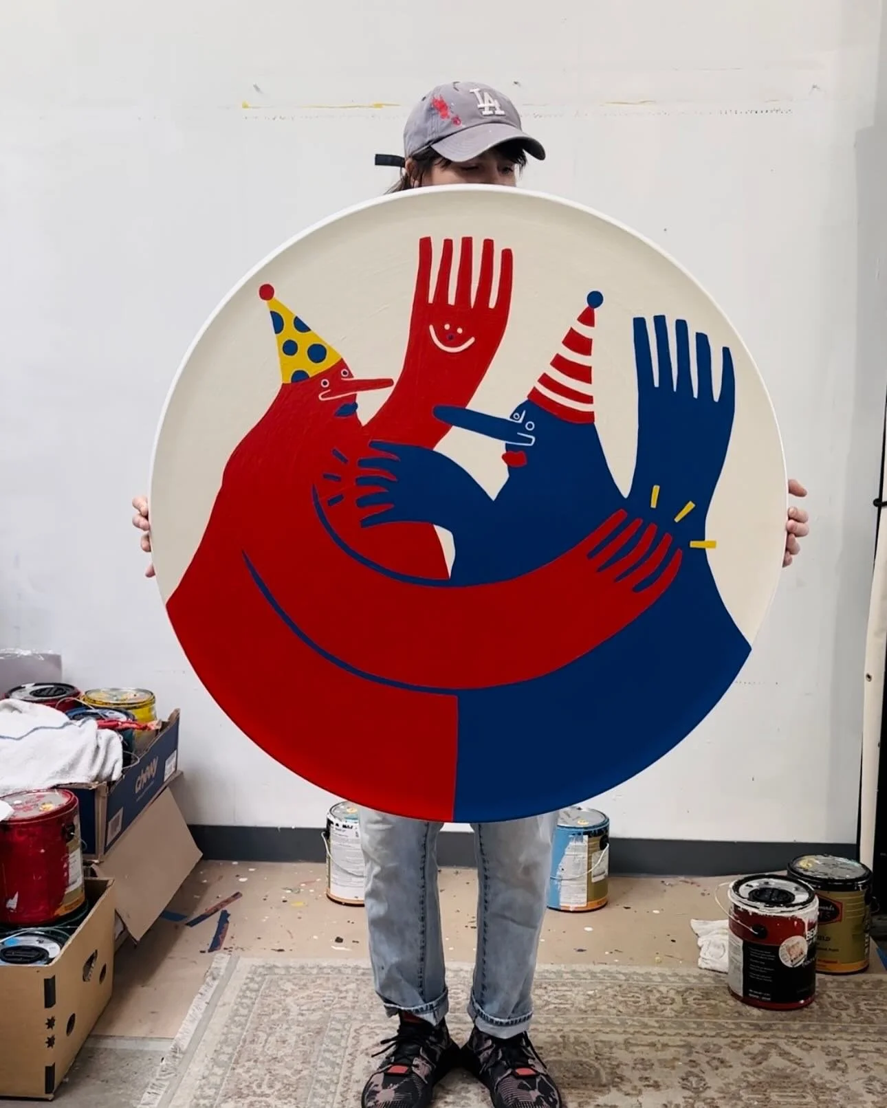 This is called &ldquo;Tickle Party&rdquo; 

It will be available at The Howler Bing Show! 10.30.25 ! Grab ur tixx only 7 buxx link in bioski:)

#howlerbingshow #laartshow #katbing #art #tickleparty