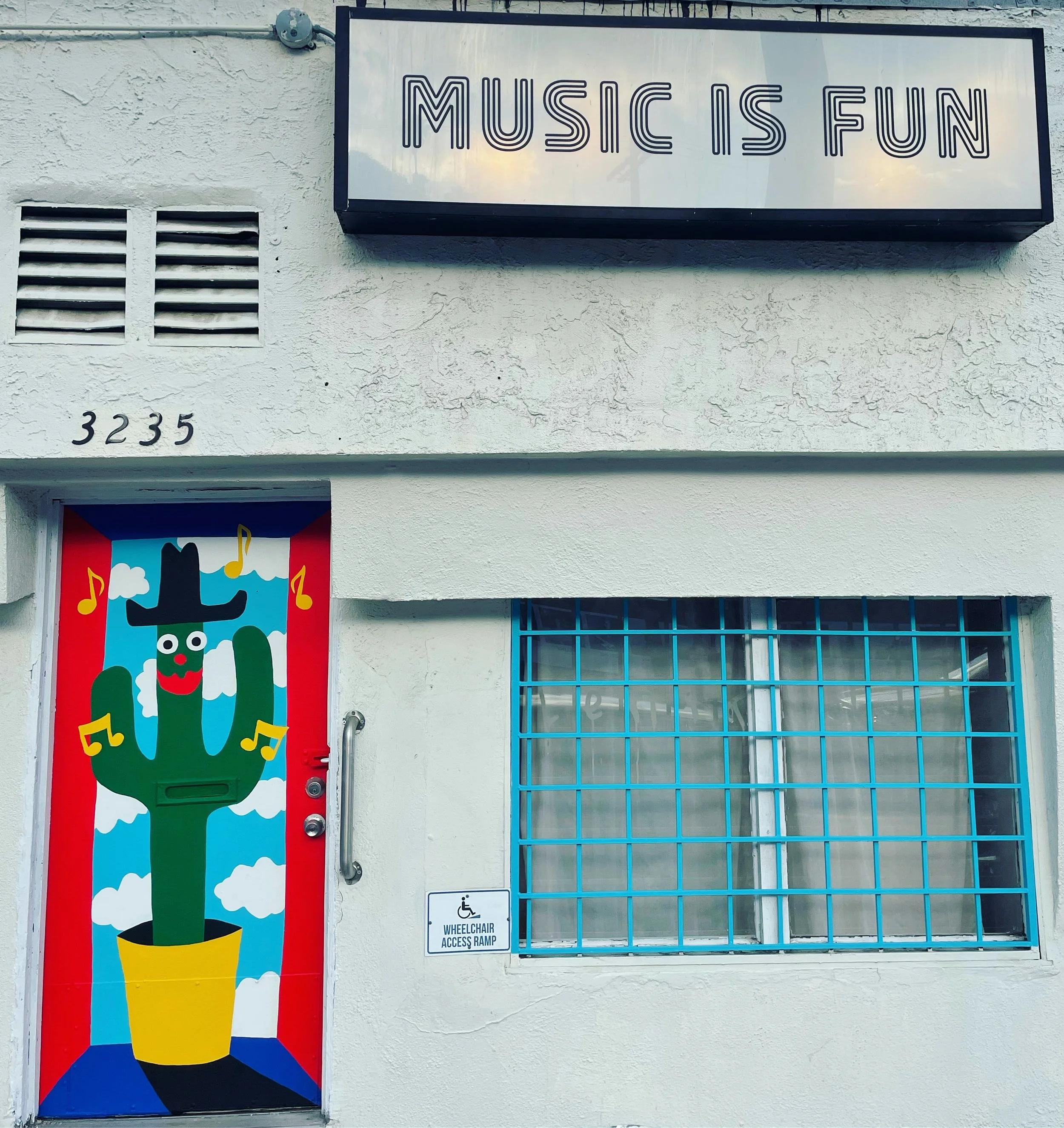 Cactus door mural by Katbing in echo park, Los Angeles