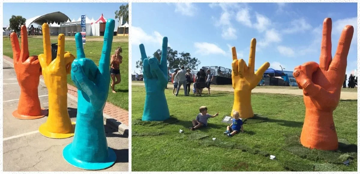 Katbing art installations for Music Tastes Good Festival, Long Beach, Ca