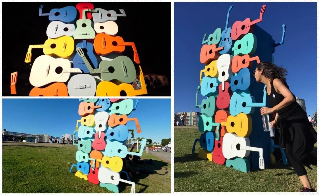 Katbing art installations for Music Tastes Good Festival, Long Beach, Ca