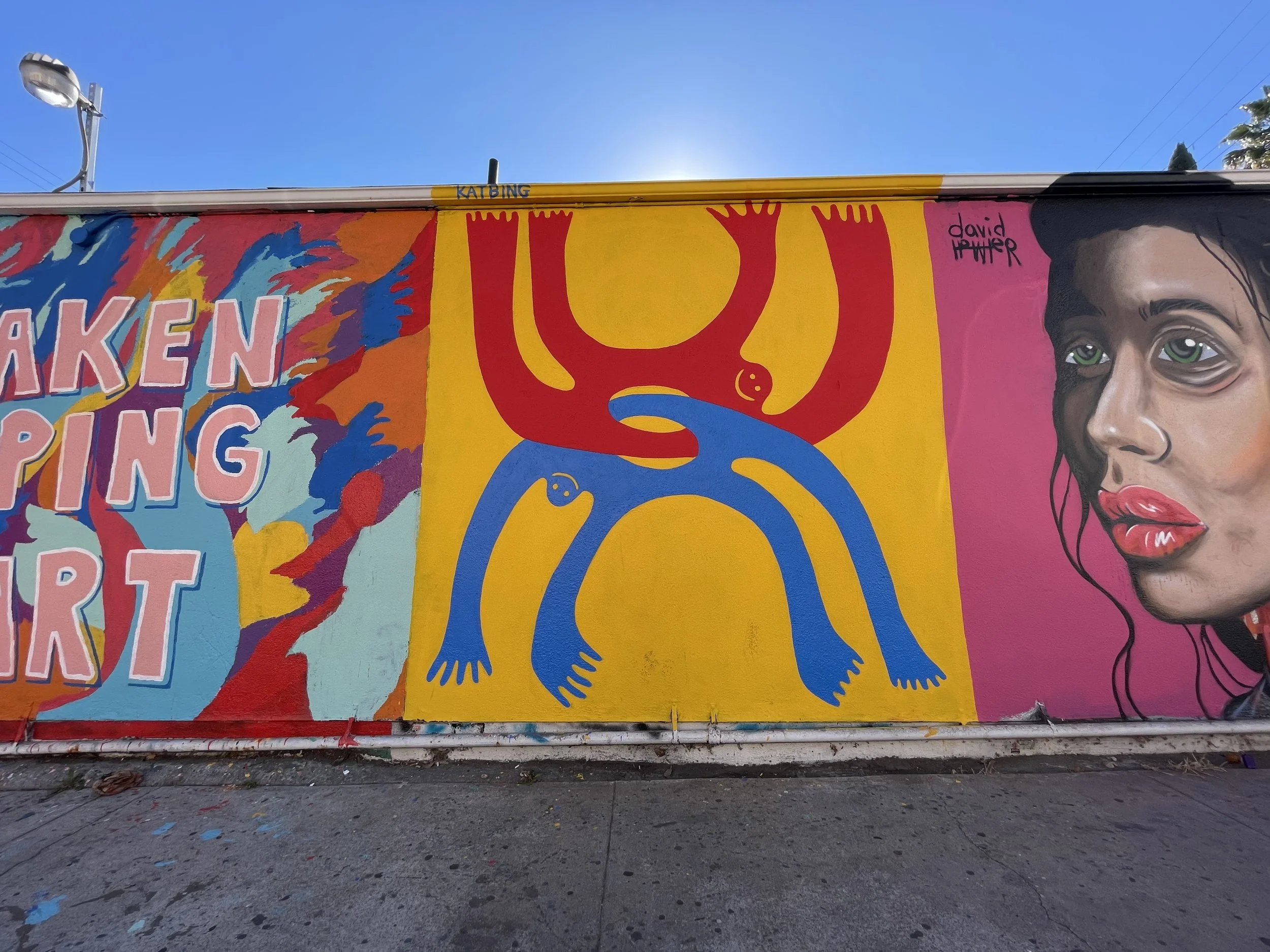 Mural in silverlake Los Angeles by Katbing