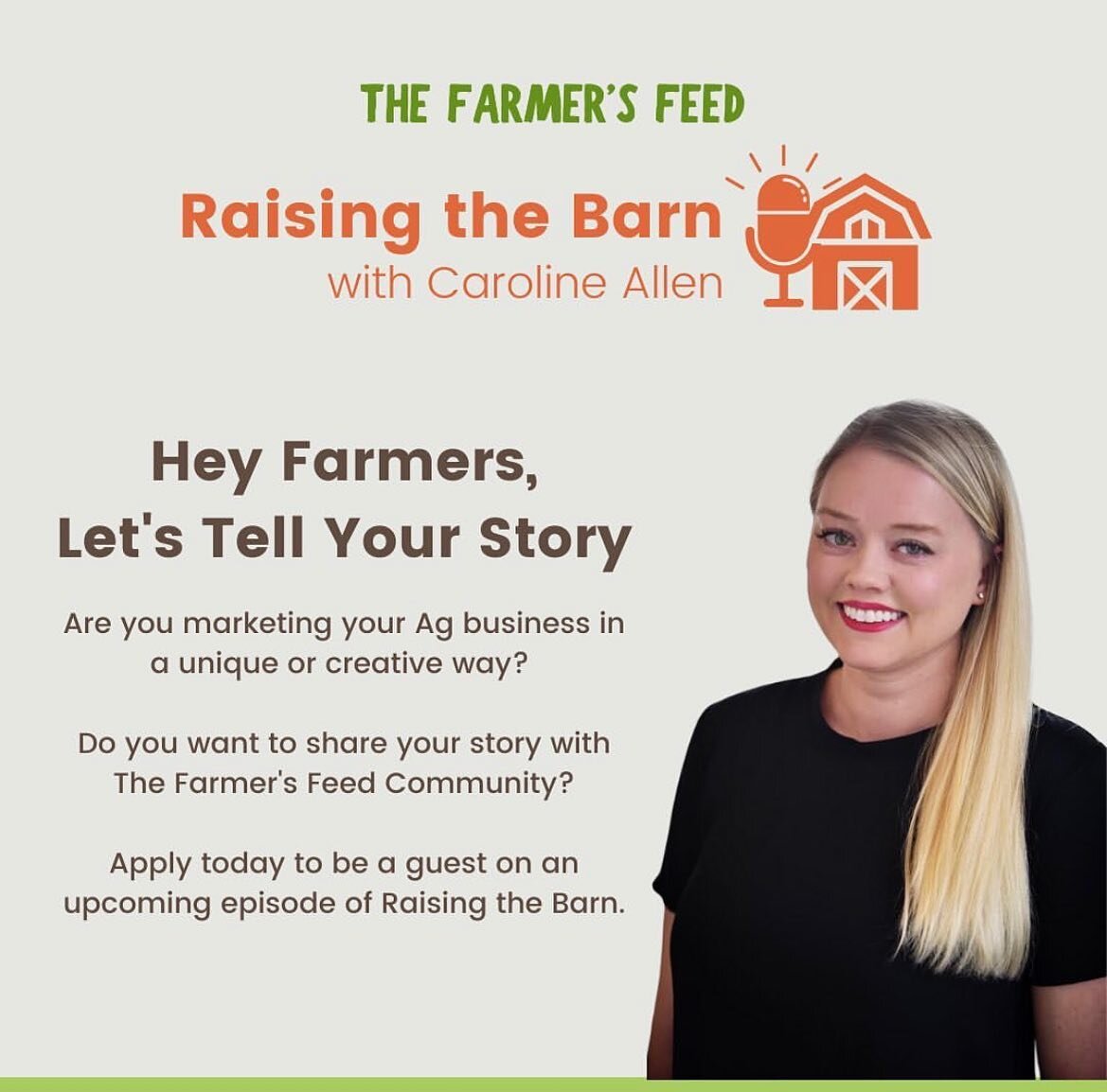 Do you want to be featured on an upcoming episode of the @raisingthebarnpodcast?⁣
⁣
I'm excited that The Raising the Barn Podcast will be returning in September!

I love talking about marketing and helping to give y'all the chance to tell your storie