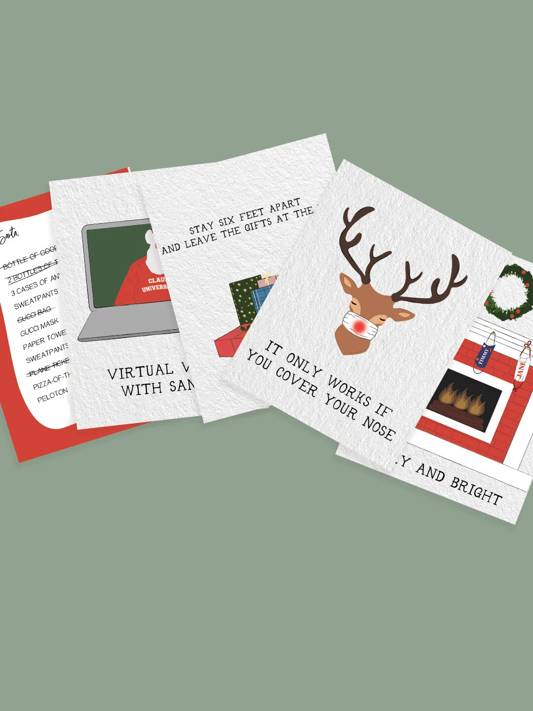 (Sold Out) Cheeky Holiday Cards (Set of 5 or 25)