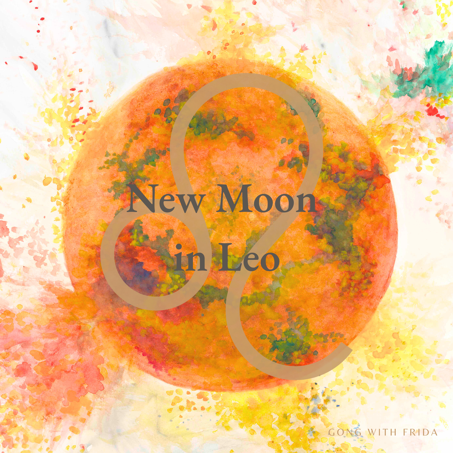 new moon in leo artwork gong meditation