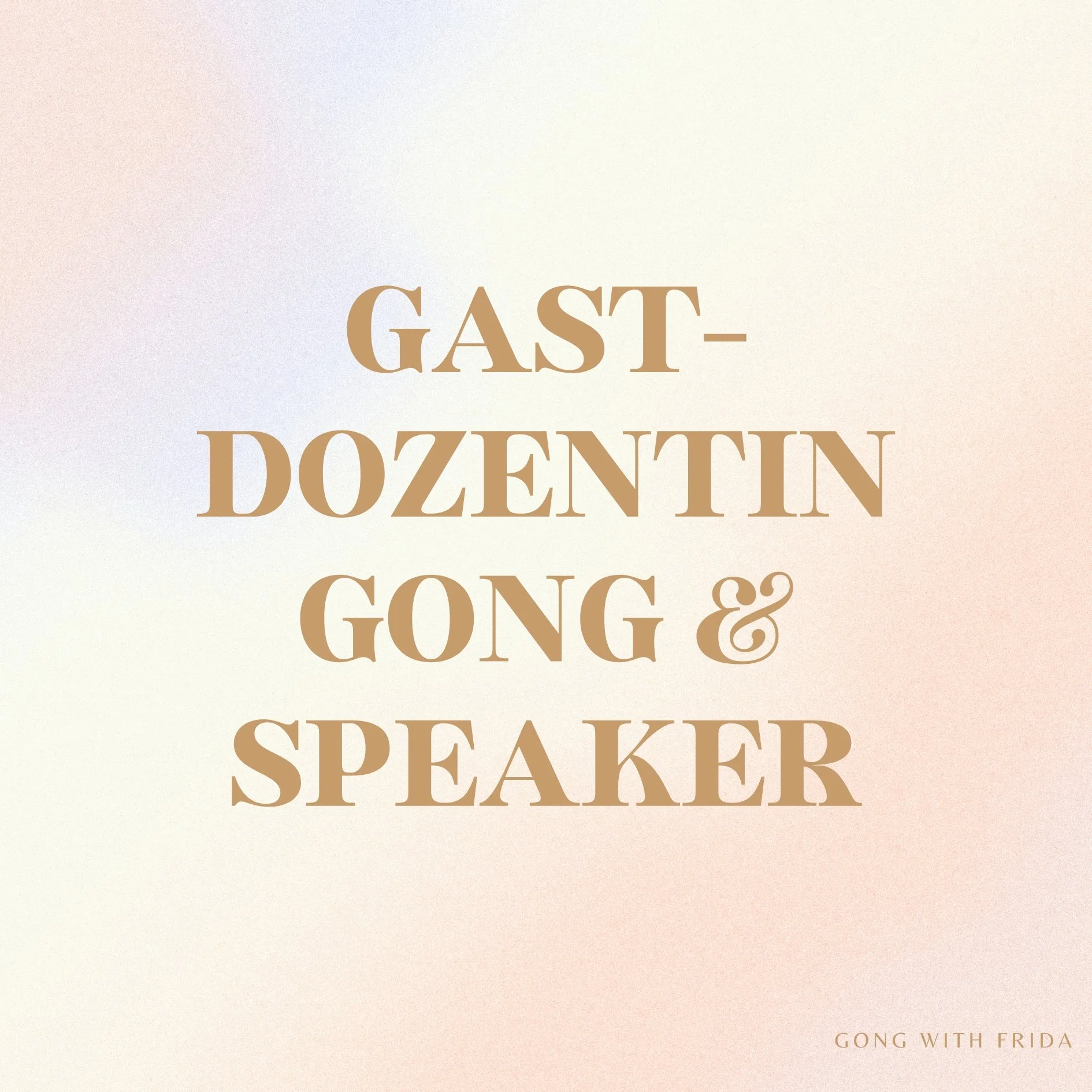 Gastdozent Gong Speaker Sound Healing Gong
