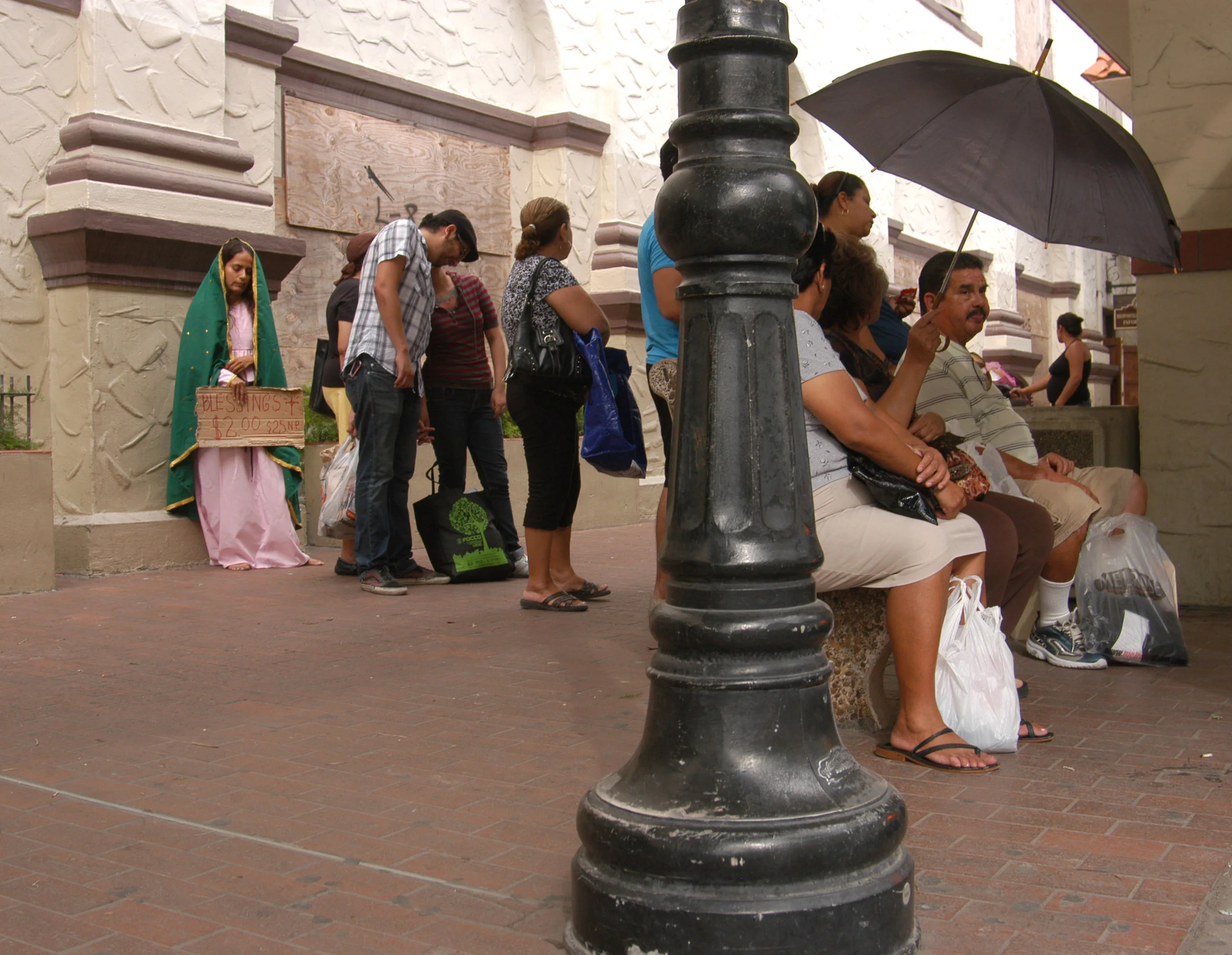 "Virgin in Bus Stop" Photograph of performance 2011
