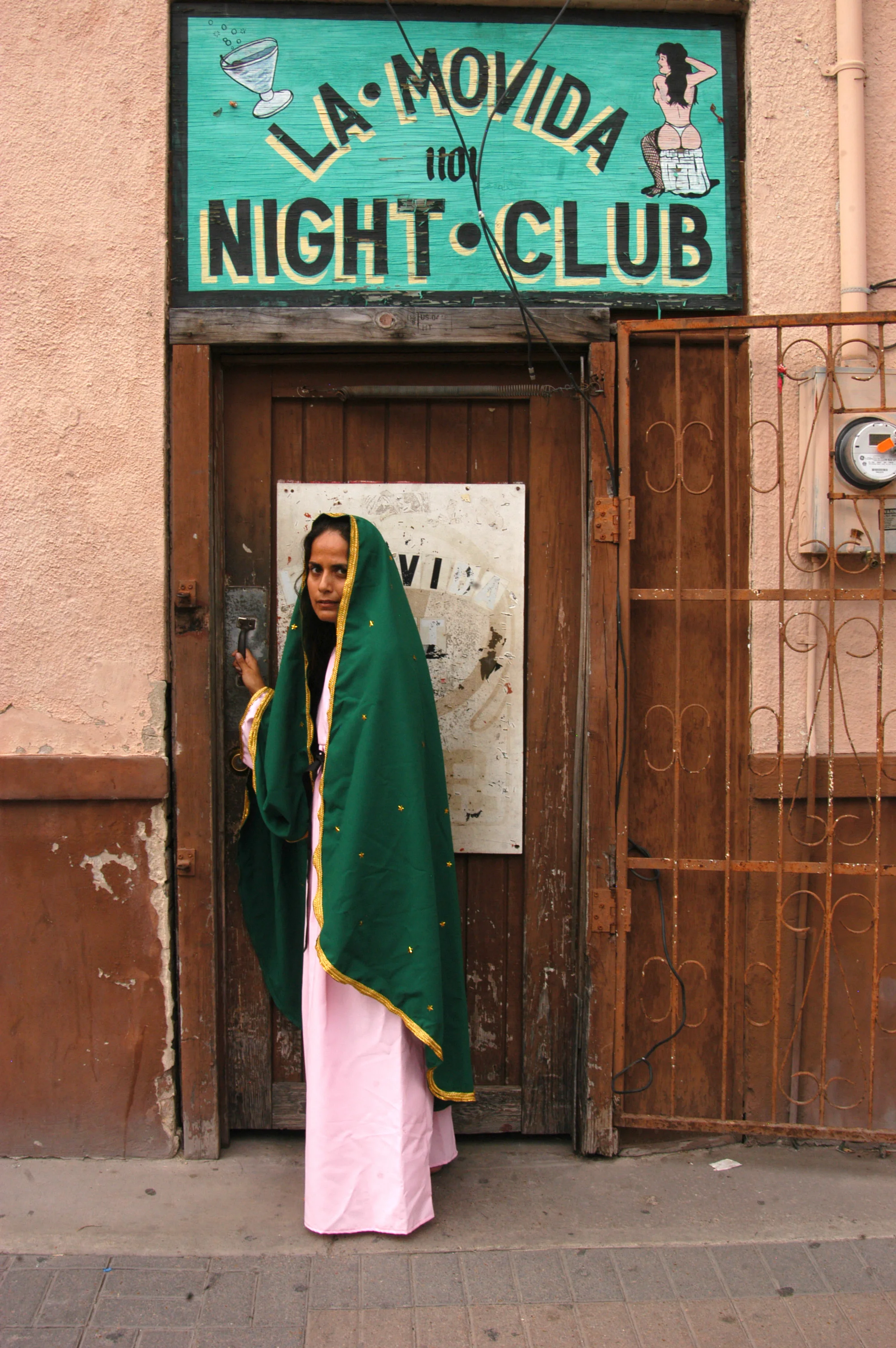 "Virgin Entering Bar" Photograph of performance 2011