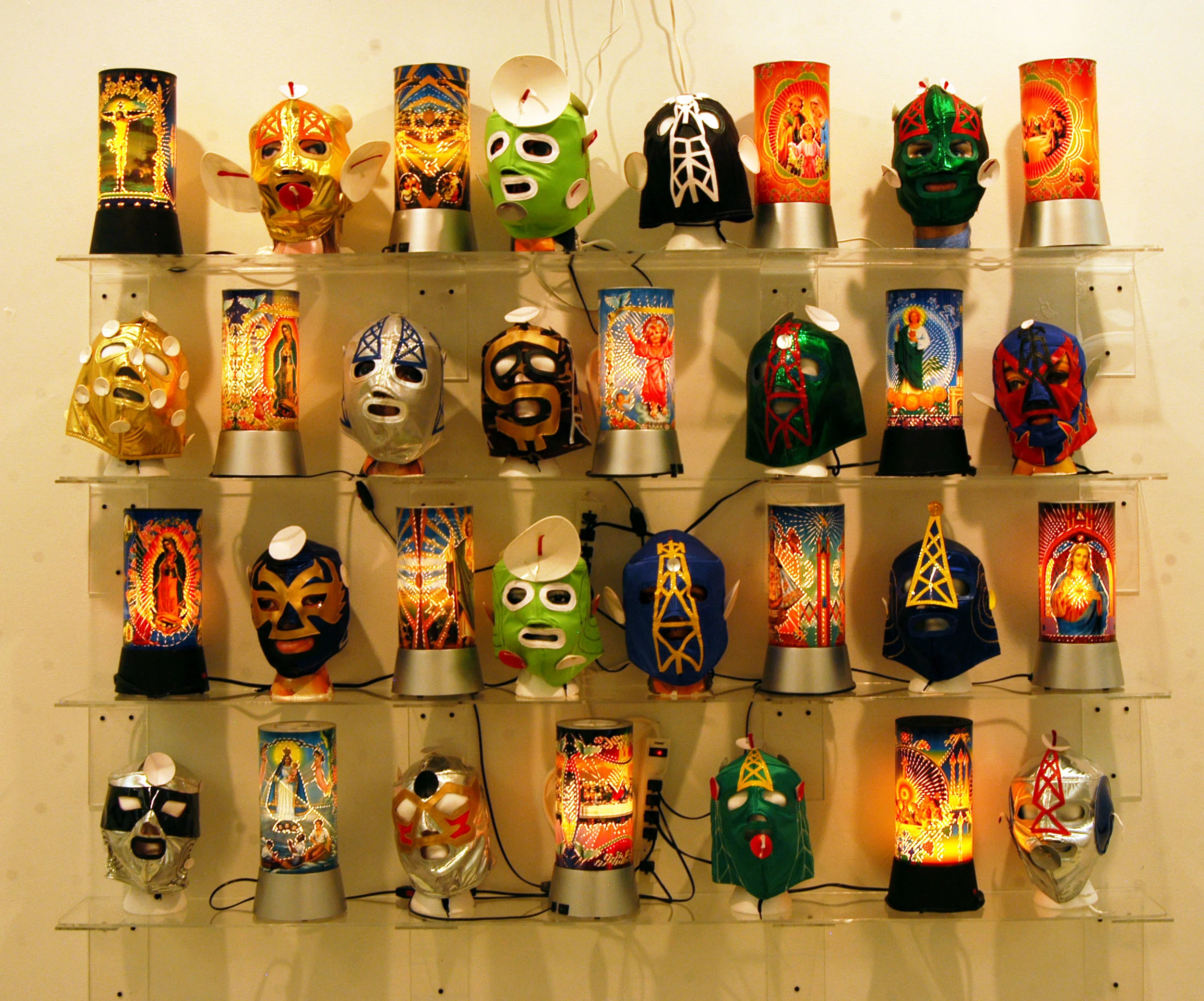 "Masks and Night Lights" Installation View Variable dimensions