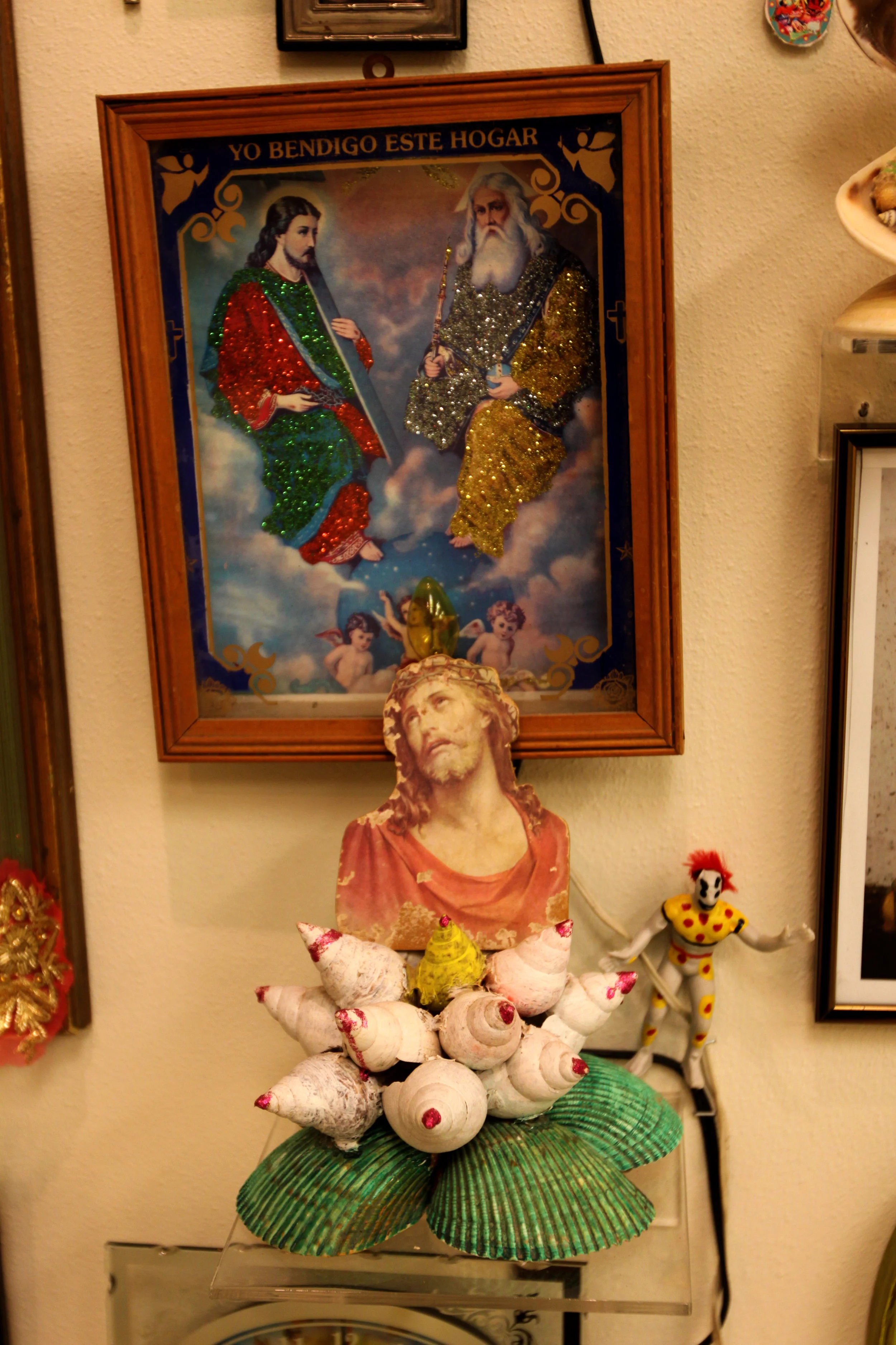 "Christ Glitter and Shells" Installation view 