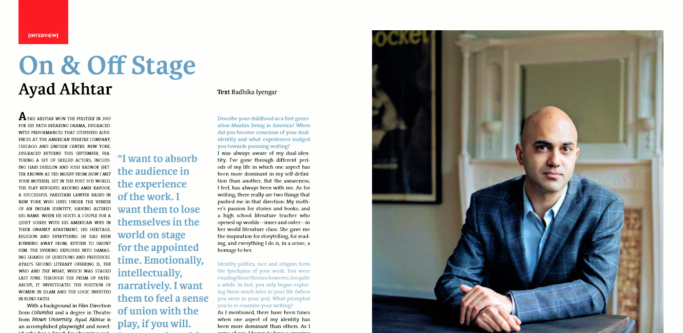 On &amp; Off Stage with Ayad Akhtar