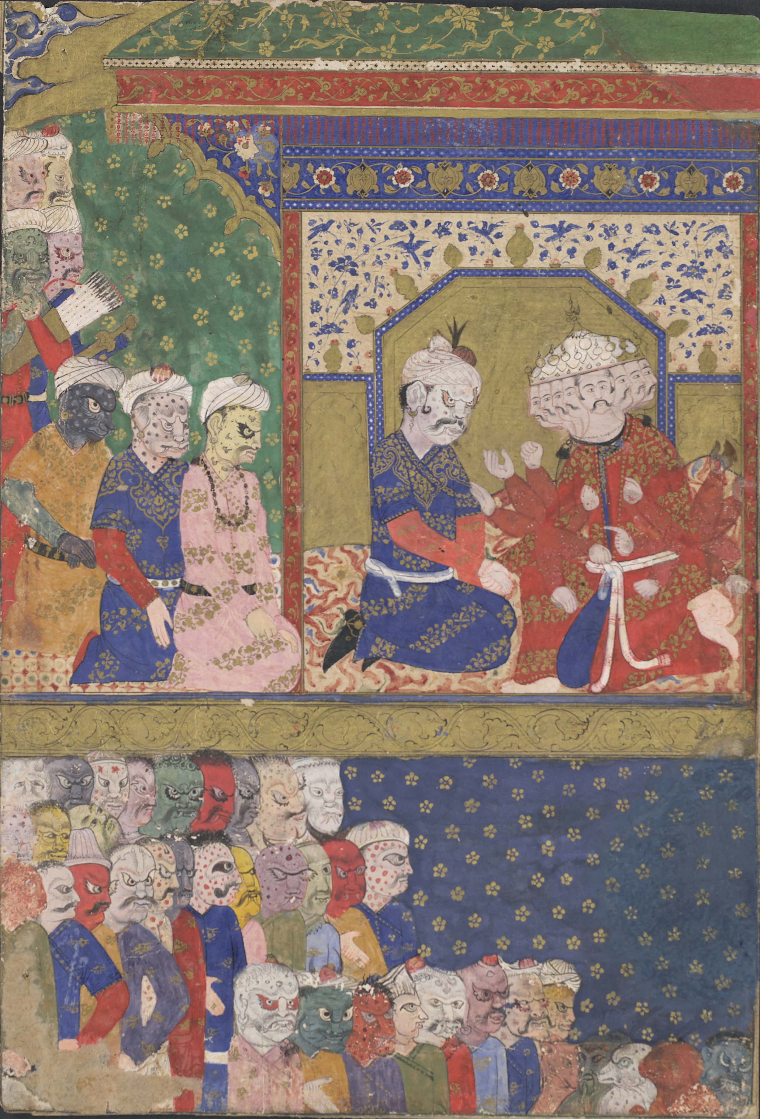 Ravana Receiving News of Rama from the Demon Akampana