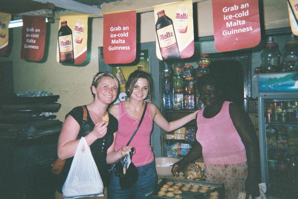 Elora, Catherine, and Beatrice at Osu night market.