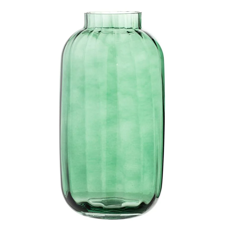 Tall Green Glass Vase 12" 4 Available / $12 ea.