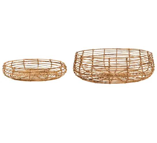 Low Rattan Baskets 4 Available / $15 ea.