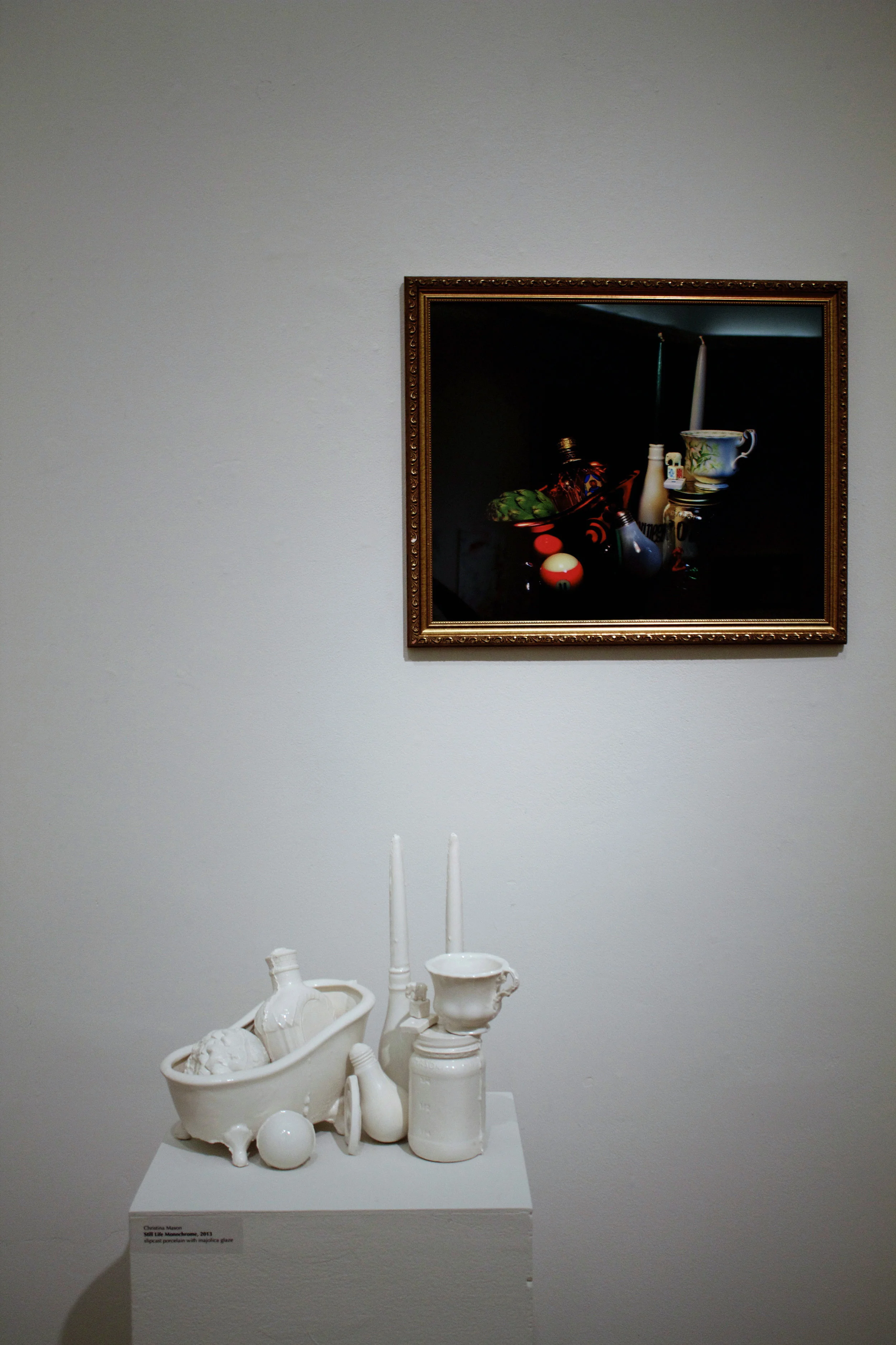 Composition and Still Life . Slip Cast Porcelain and Digital Print. 2013.