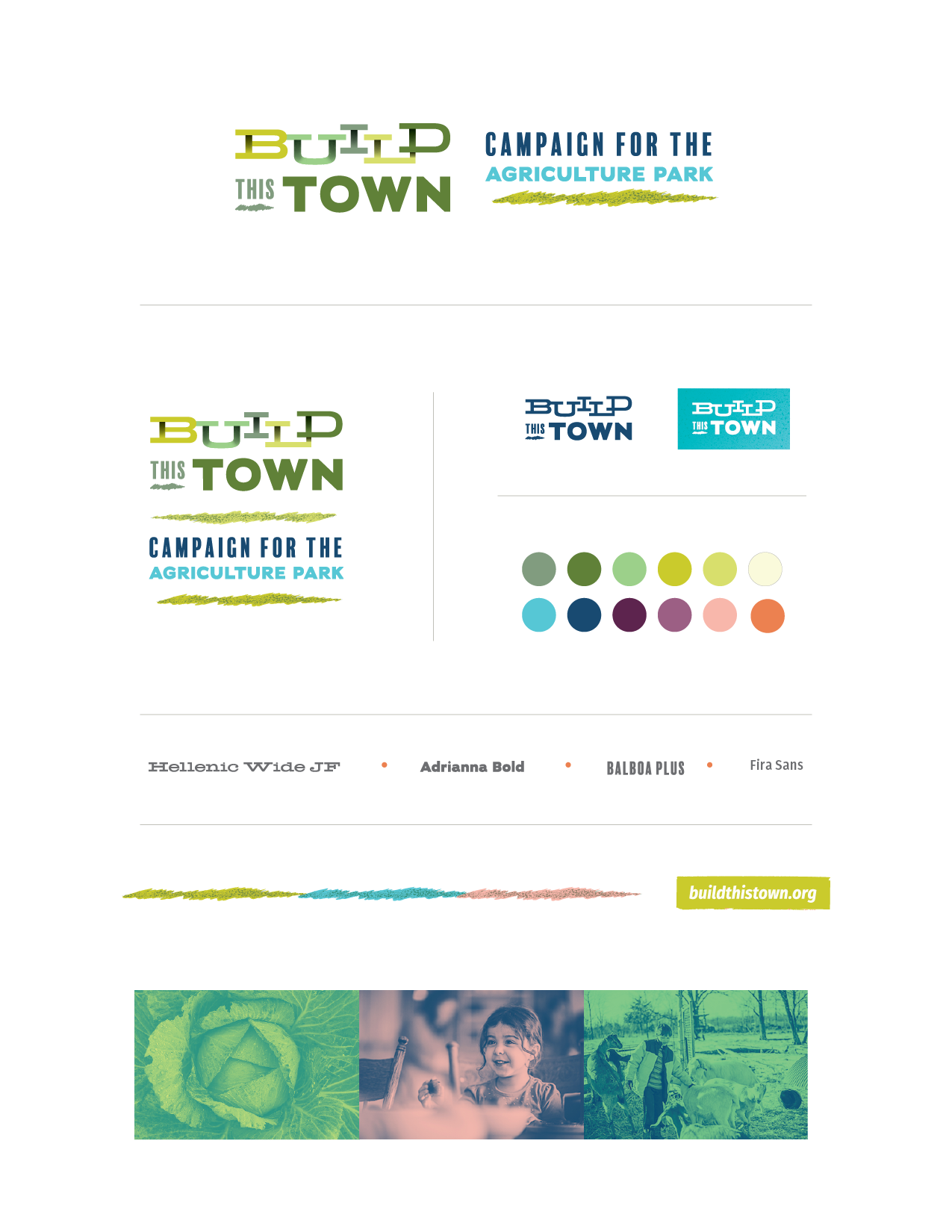 Build This Town’s final brand board.