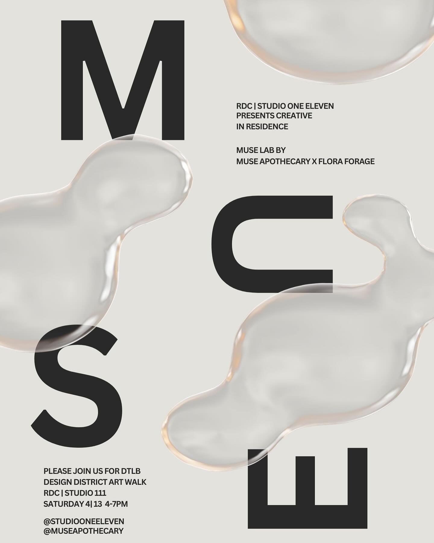 Hello Muses! We are so excited to announce our Newest Creative in Residence MUSE LAB Pop-Up in DTLB for the Design District Art Walk @studiooneeleven 🏺🕊️ Please join us this Saturday April 13th, 4-7pm to come shop, sip + meet community in Downtown 