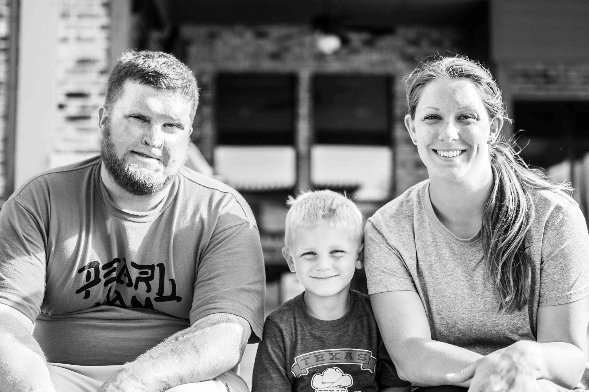 Joe, son King, and wife Jenn