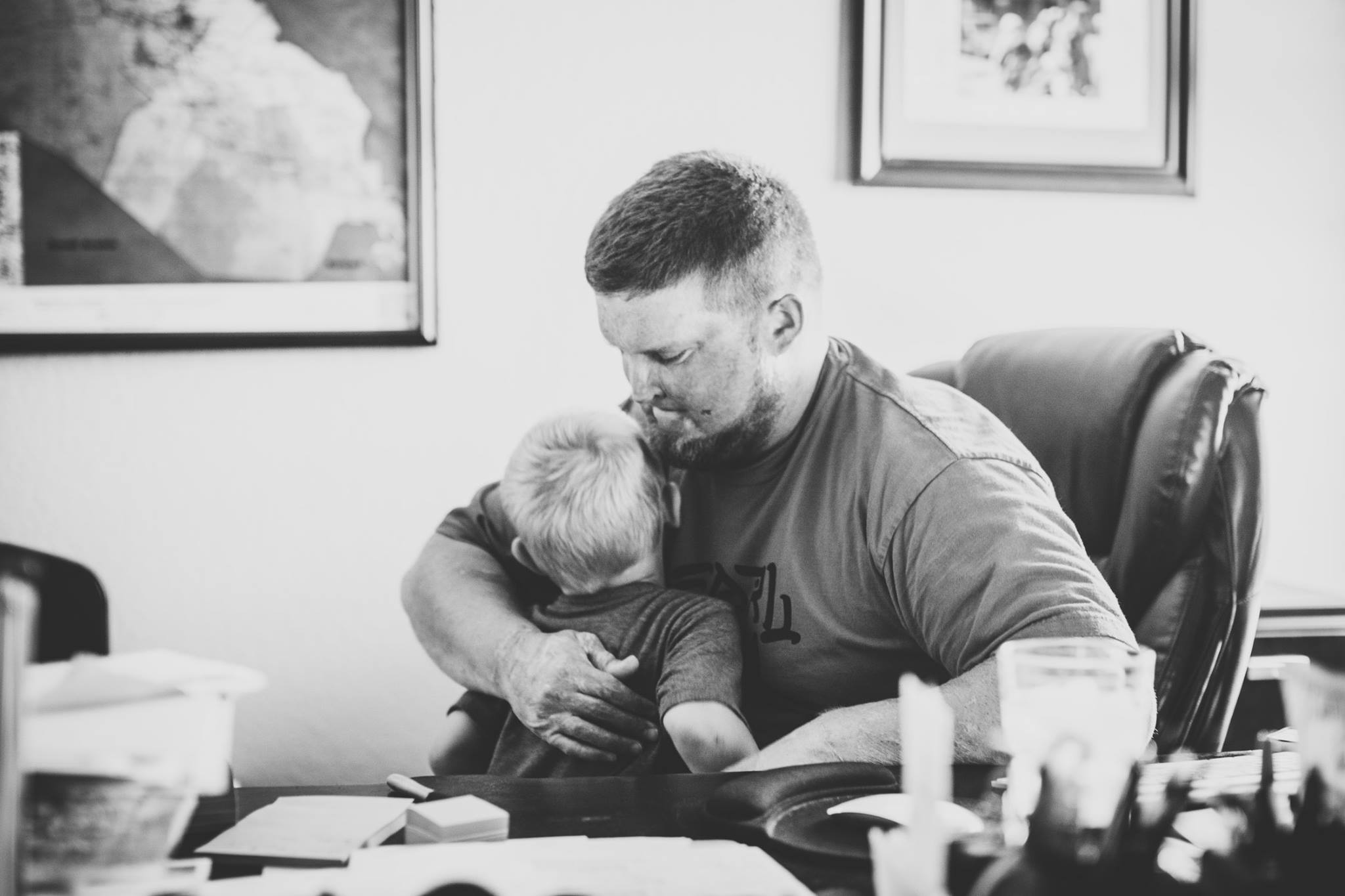 Joe and his son, King