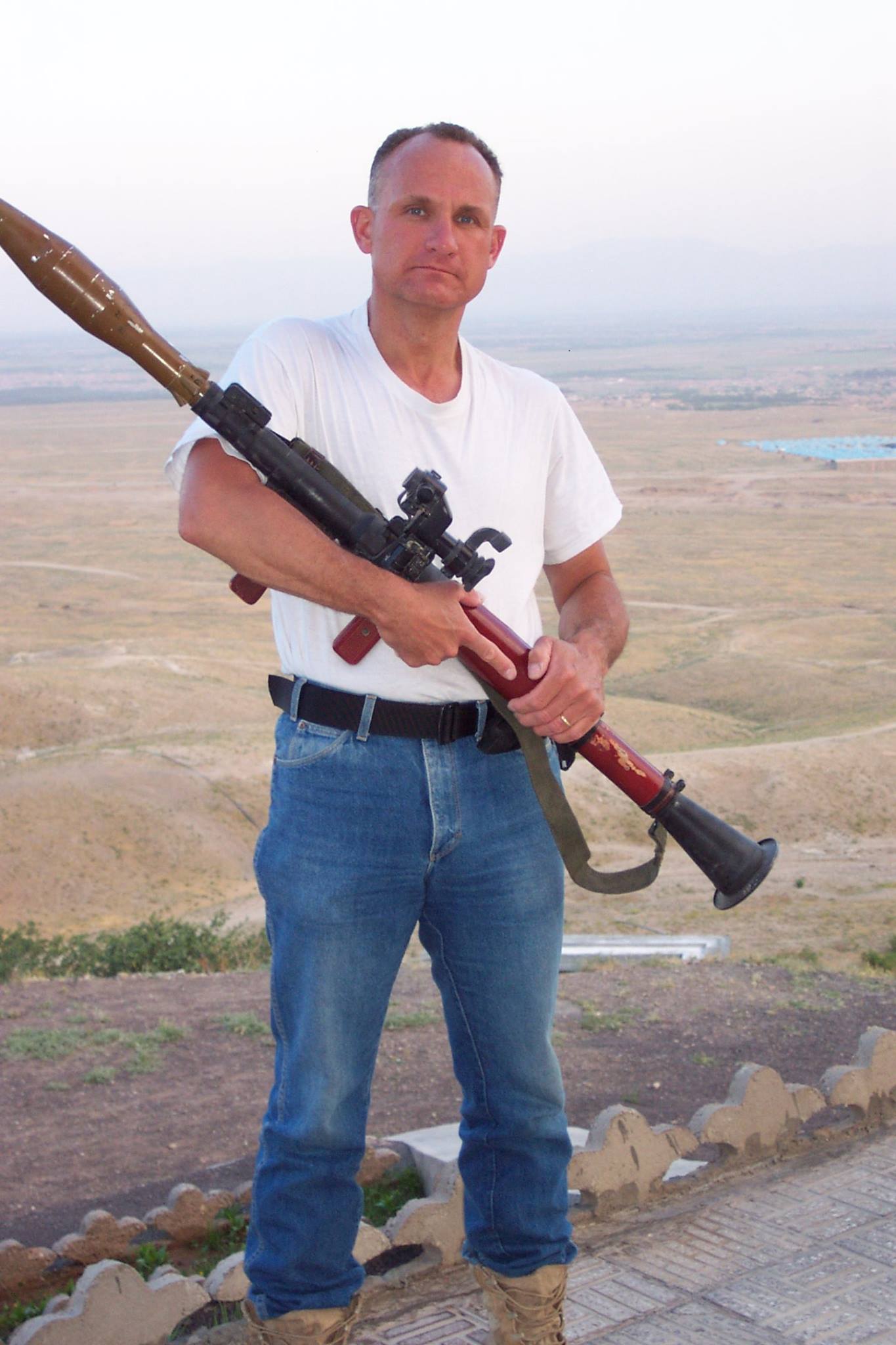 Jim in "civvies" in Kabul, 2002