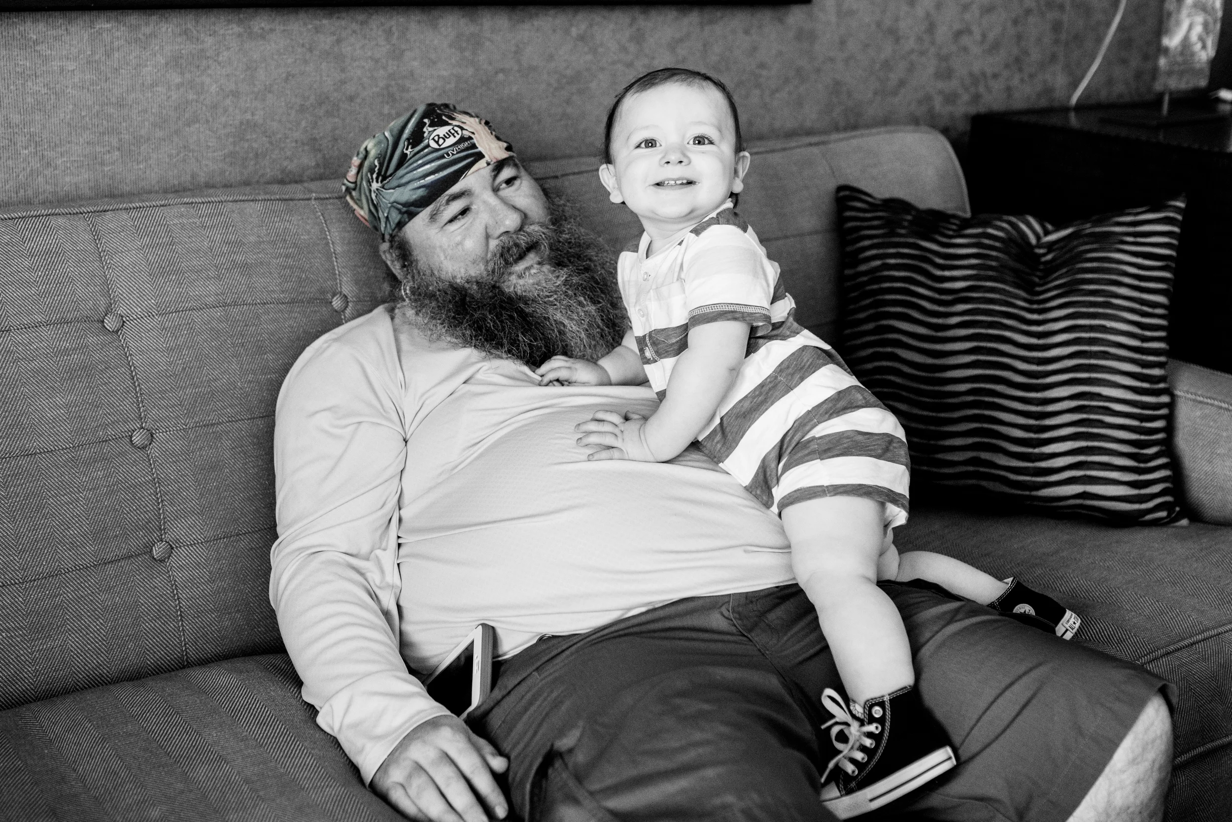 Terry, with his grandson Joshua. 