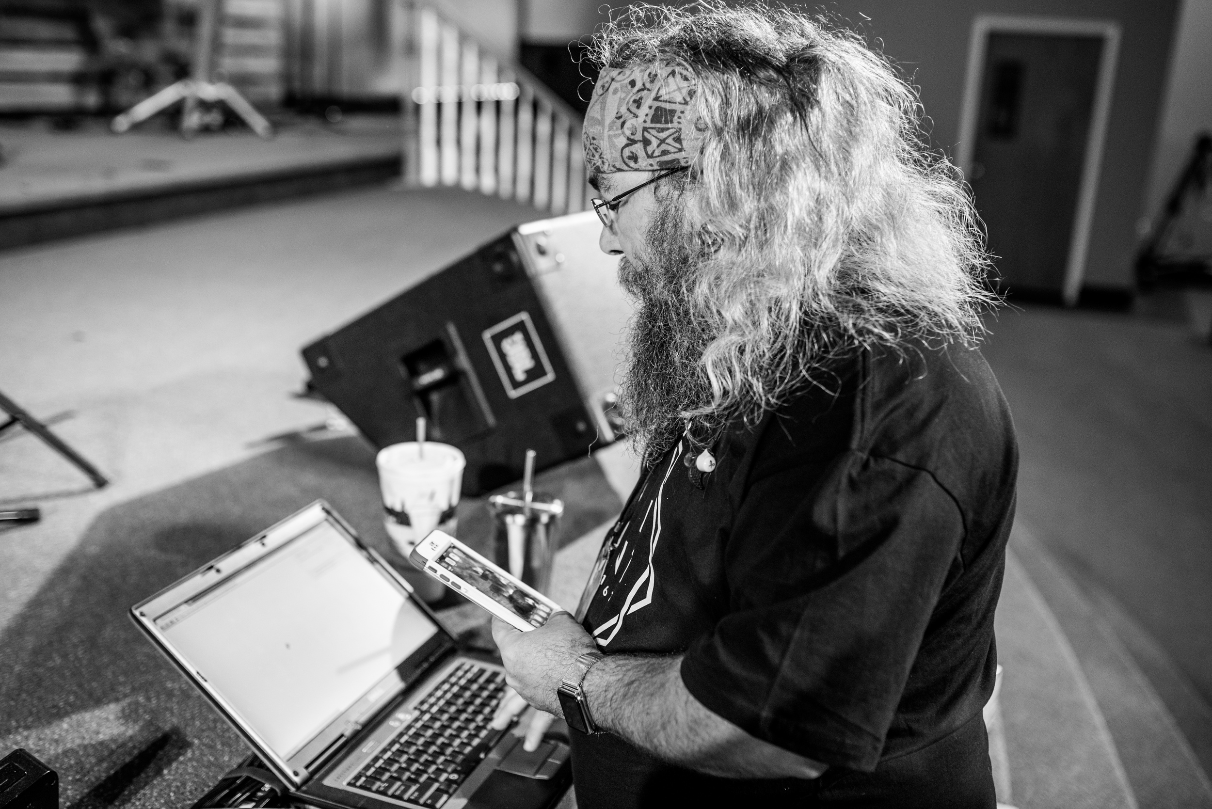 Terry goes through production procedures before Faith Point's first service begins. 
