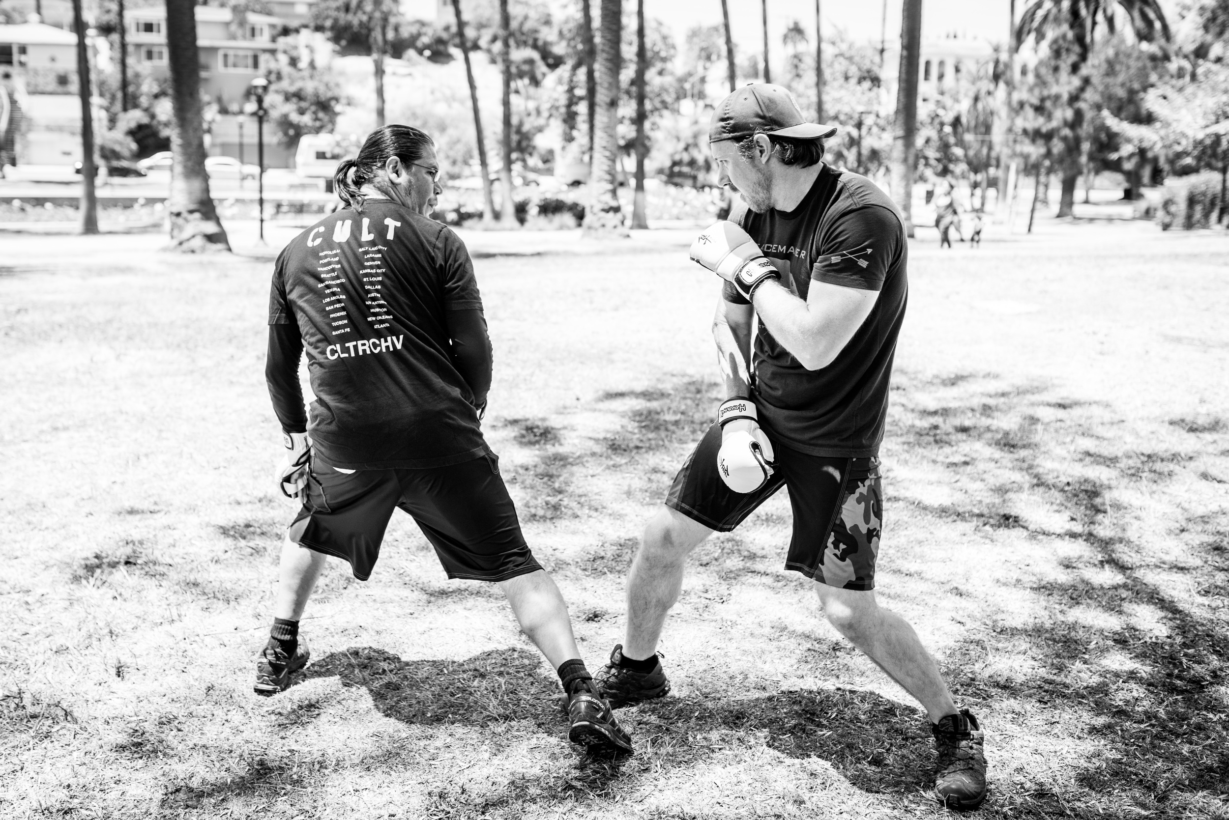 Tyler trains with Kenpo instructor Richard Mesquita. 