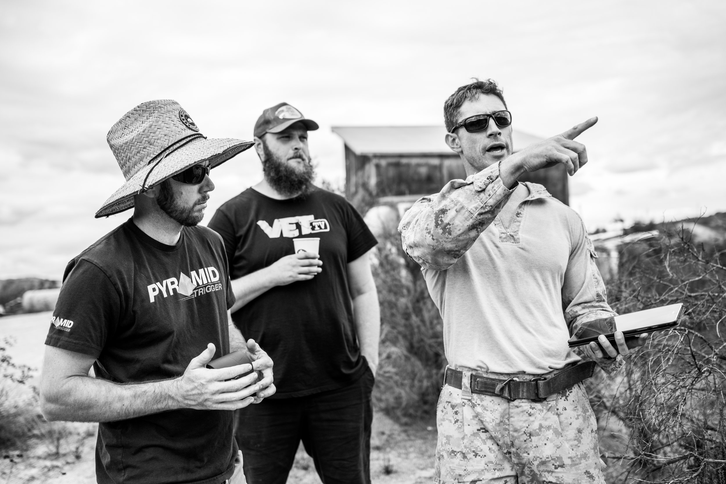 Donny with crew on the set of Vet TV. 